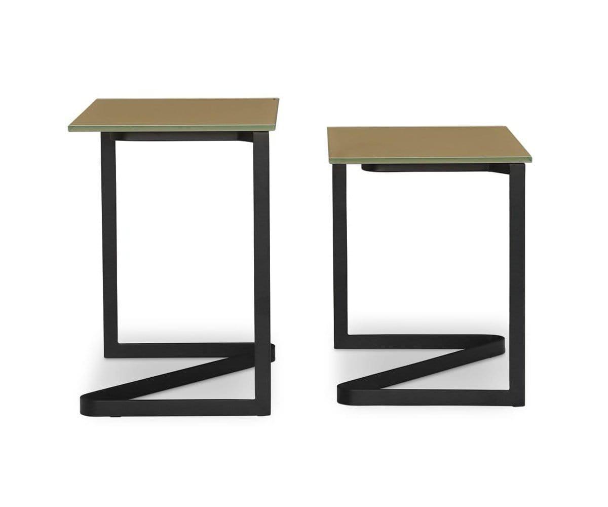 Vinstra Modern Nesting Tables Set of 3 - Space Saving Side Tables for Small Spaces - Living Room, Bedroom, Office Furniture - Stackable End Tables with Sturdy Metal Frame