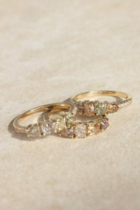 1.04 Carat Galaxy Diamond Cluster Ring in 14K Yellow Gold - Elegant Jewelry for Weddings, Anniversaries & Special Occasions