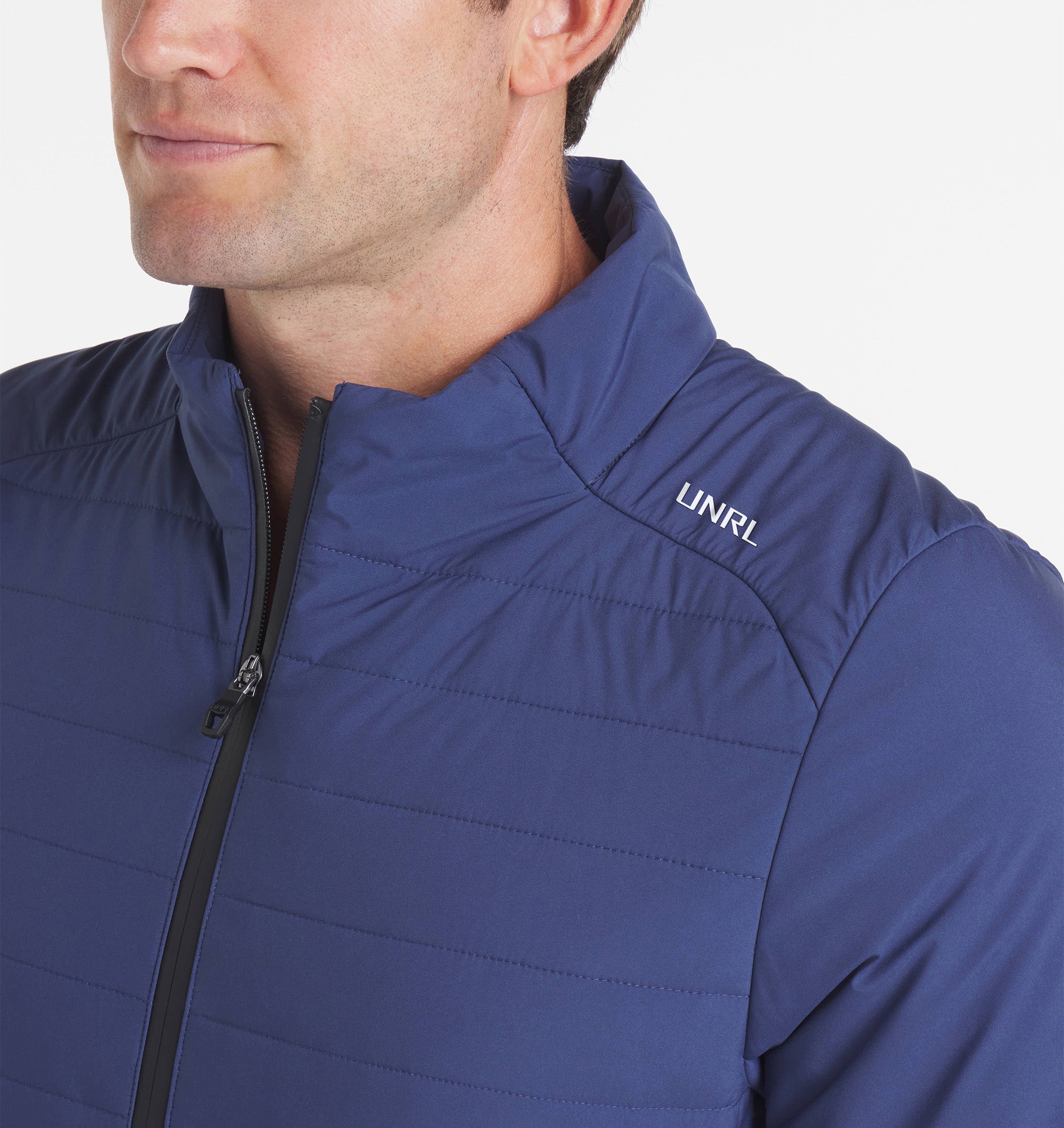 UNRL Montreal Quilted Jacket for Men - Lightweight Water-Resistant Winter Coat with Hood - Perfect for Outdoor Activities, Hiking & Casual Wear