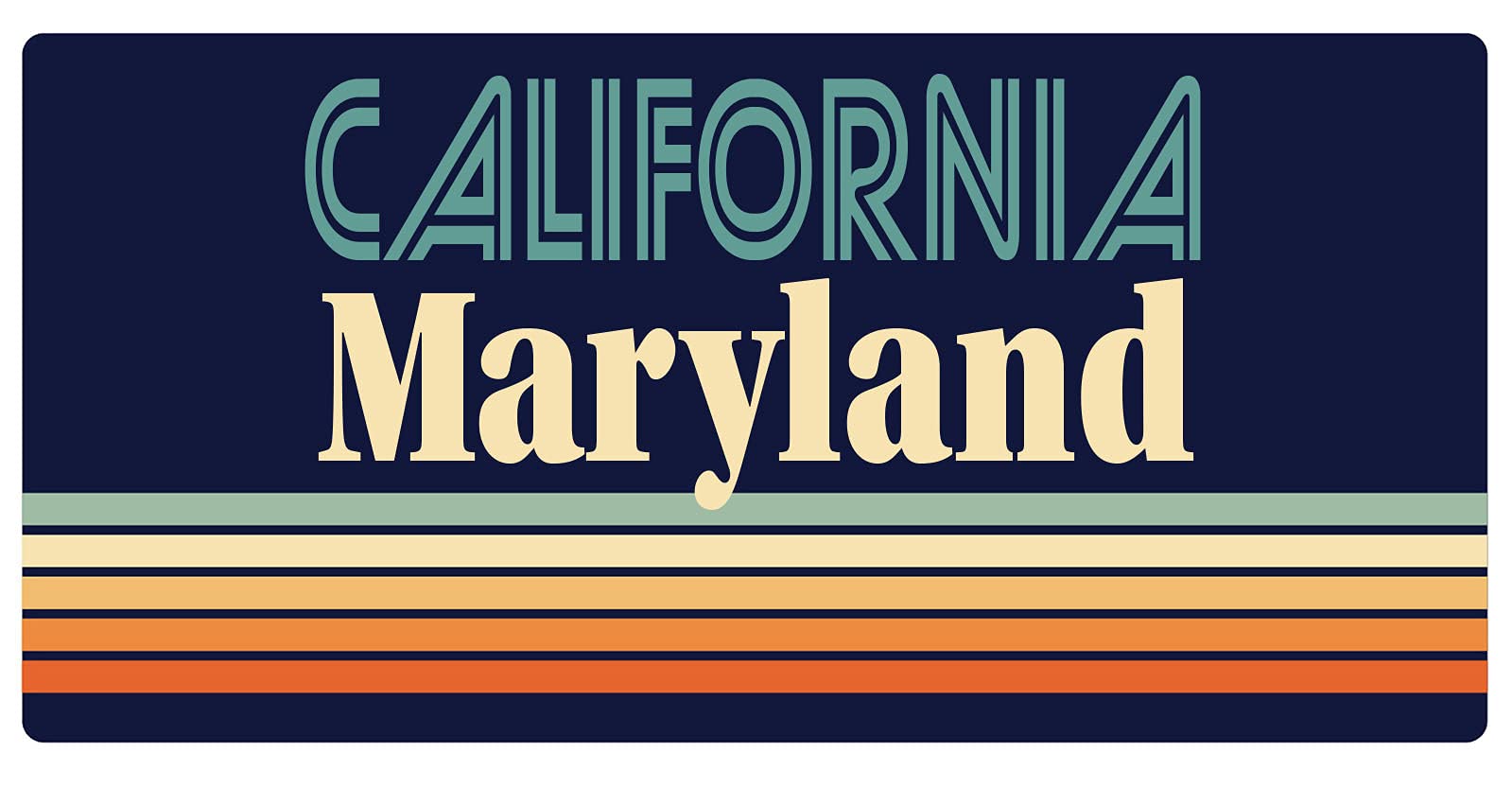California Maryland 5 x 2.5-Inch Retro Fridge Magnet - Vintage Style Decorative Magnet for Refrigerator, Office, Home & Gifts