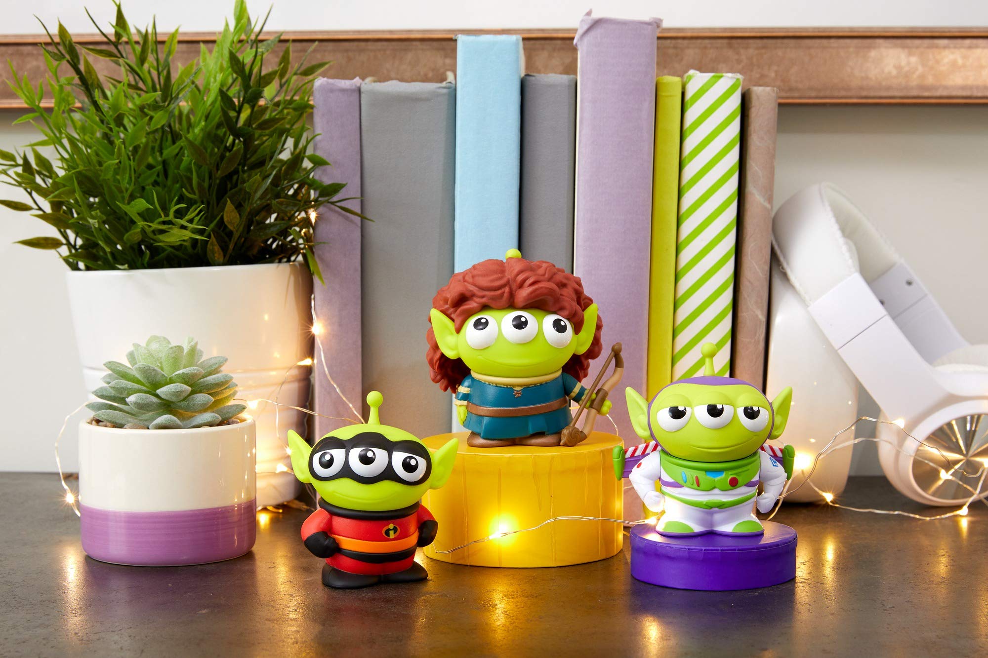 Pixar Alien Remix 3-Pack Action Figures - Mr. Incredible, Buzz Lightyear & Merida - 3-Inch Retro Toy Story Collectibles in Pizza Box Packaging - Perfect Gift for Kids Ages 3+ | Birthday Party Favors, Disney Movie Merchandise, Collectible Display