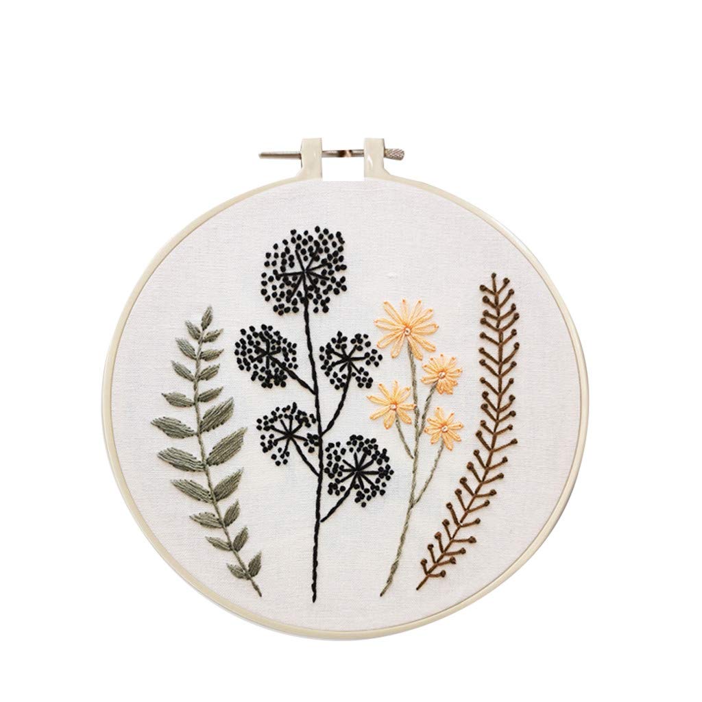 Beginner Embroidery Kit - DIY Cross Stitch Craft Set with Handmade Supplies & Knitting Books for Home Decor, Gifts, and Relaxation (One Size) - Perfect for Stress Relief, Creative Hobbies, and Personalized Home Decorations