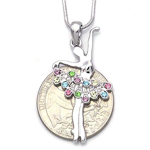 Elegant Ballerina Dancer Ballet Pendant Necklace - Sterling Silver Charm Jewelry Gift for Dancers, Ballet Lovers | Perfect for Performances, Recitals & Special Occasions
