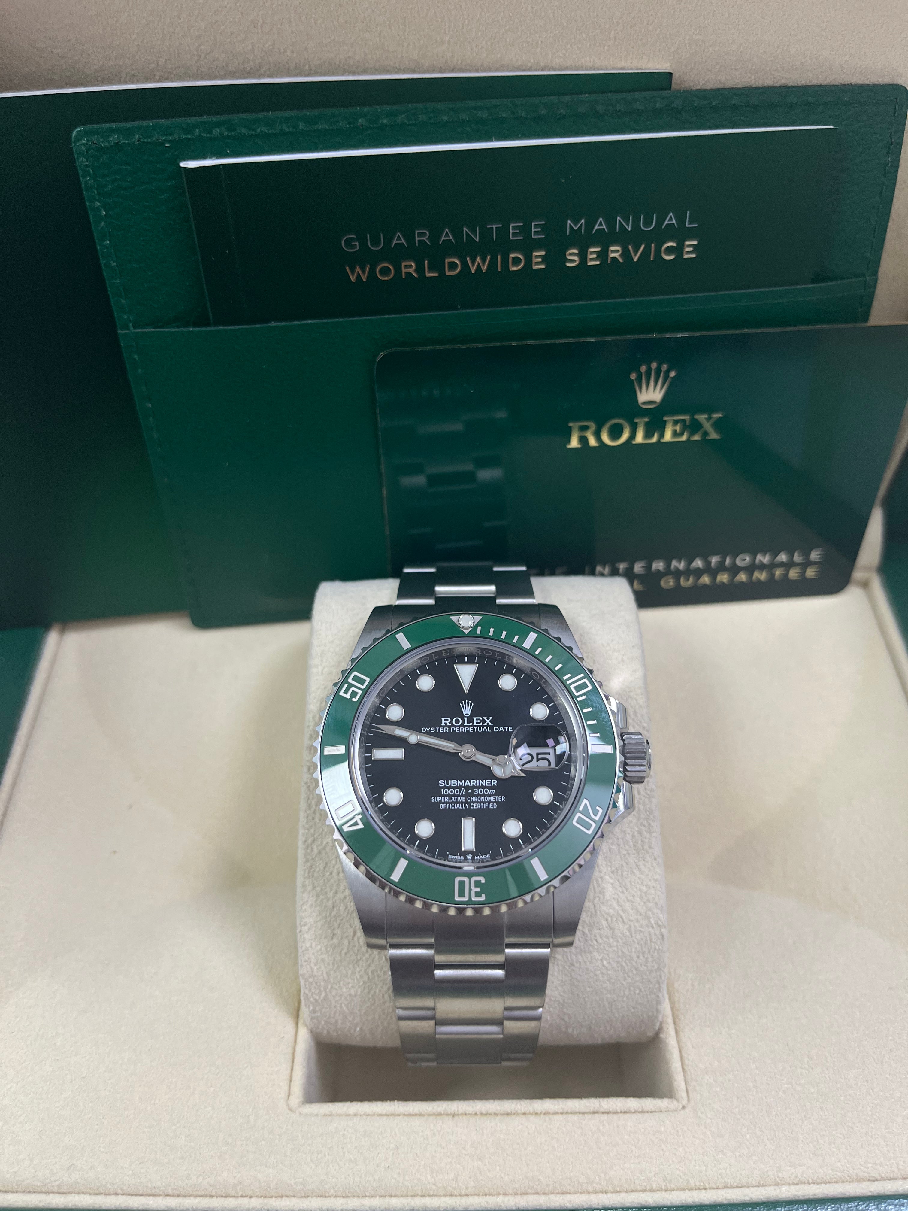 Rolex Submariner 126610LV Stainless Steel Watch with Black Dial & Green Ceramic Bezel - Luxury Dive Watch for Men, Perfect for Professional Diving, Business Meetings & Special Occasions