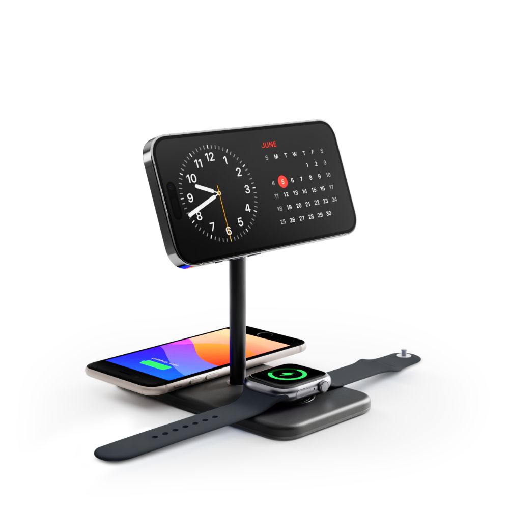 Twelve South HiRise 3 Deluxe - Premium Adjustable Stand for iPhone, iPad, MacBook & Apple Watch | Perfect for Home Office, Desk Organization & Charging Station
