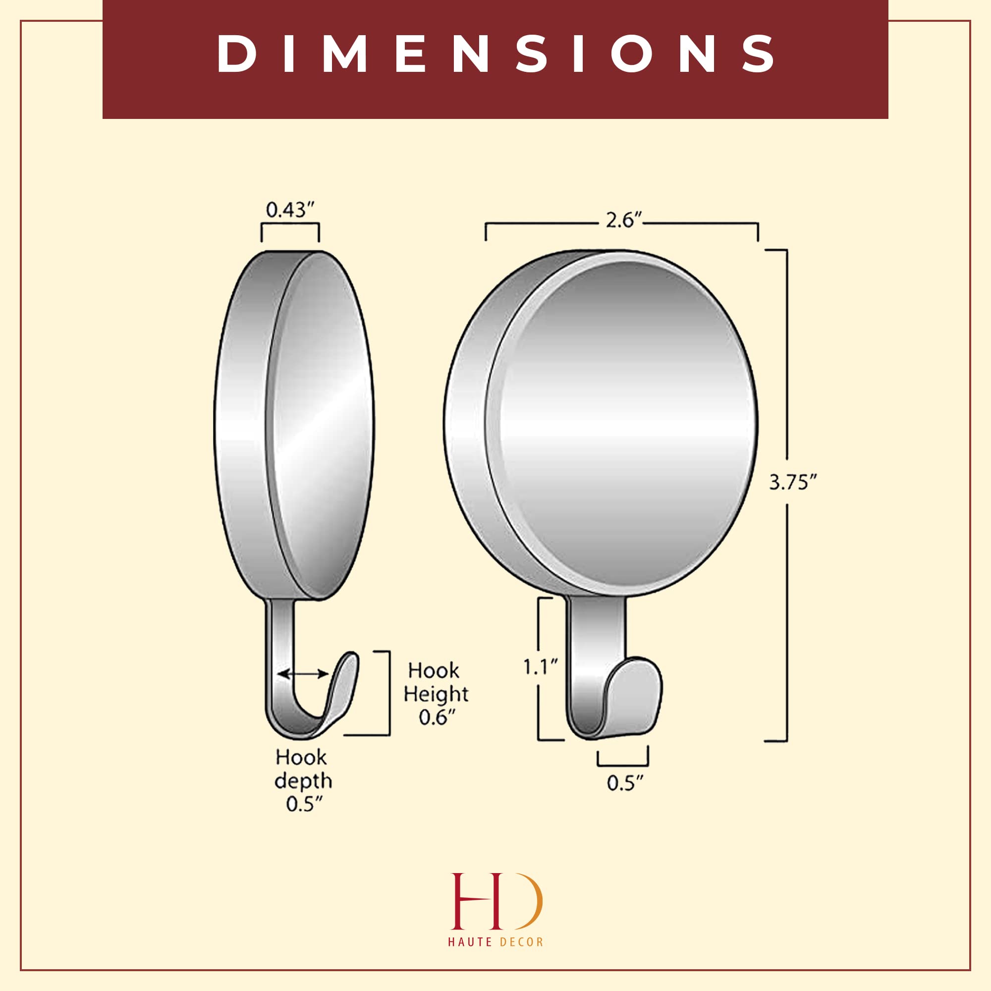 Haute Decor Attract® Magnetic Hanger - 1 Pack Heavy Duty Magnet Hook for Metal Doors, Fridges & Steel Surfaces | Perfect for Kitchen, Garage & Office Organization