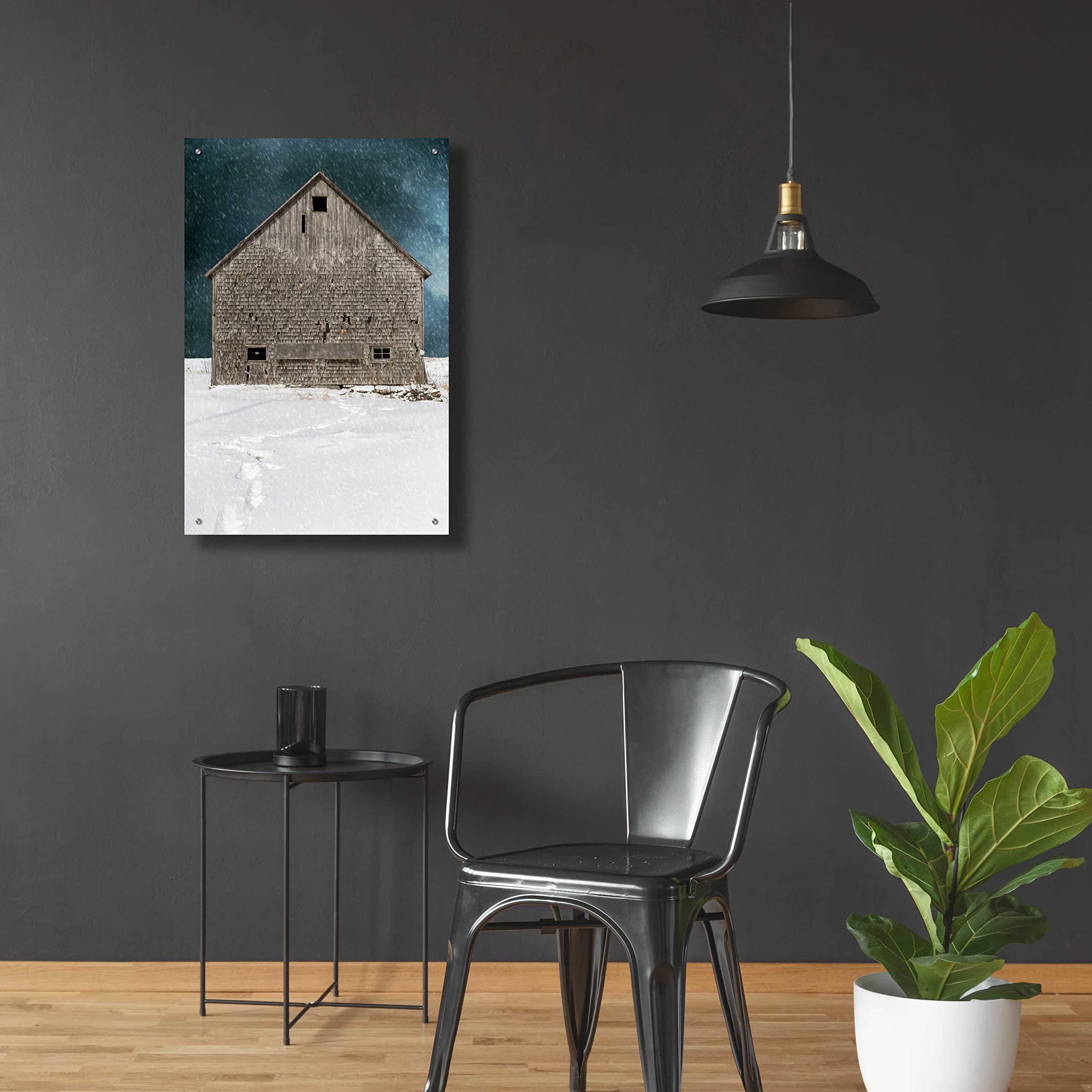 Epic Art 'Old Barn' by Edward M. Fielding - Premium Acrylic Glass Wall Art Print 24x36 Inches - Perfect for Living Room, Bedroom & Office Decor
