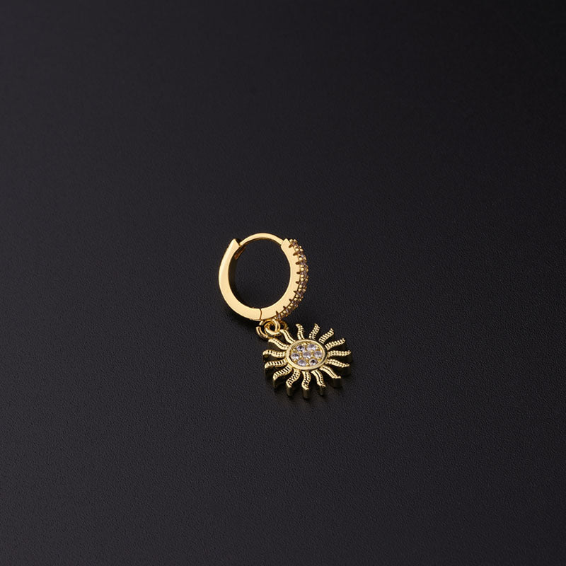 18K Gold Evil Eye Dangle Cartilage Hoop Clip-On Earrings for Women | Trendy Cartilage Piercing Jewelry | Perfect for Everyday Wear & Gift Giving | HSPJ344