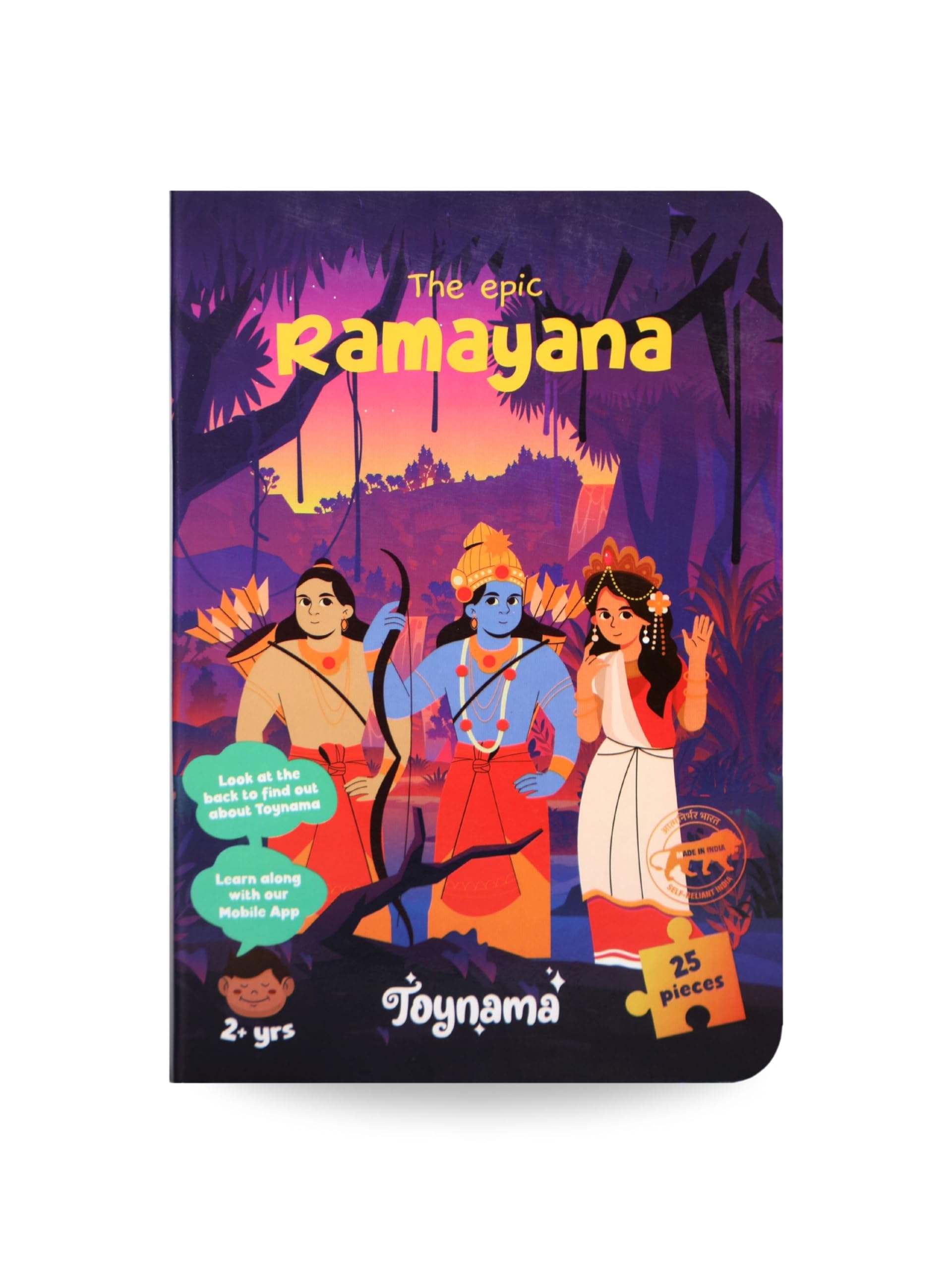 Toynama The Ramayan 25-Piece Jigsaw Puzzle for Kids Ages 3+ | Educational Cultural Learning Toy with Interactive App | Perfect for Preschool Learning, Hindu Festival Gifts & Family Game Night
