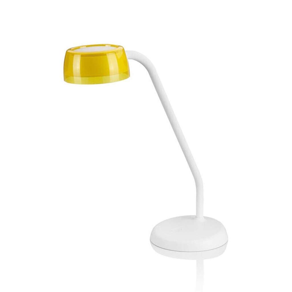 YANMING LED Eye Protection Desk Lamp for Kids & Students - Adjustable Modern Study Lamp with Soft Lighting for Reading, Writing & Homework - Yellow Table Lamp for Bedroom, Office & Dorm Room