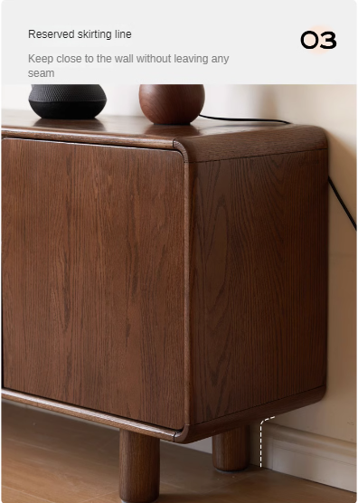 Solid Oak Wood TV Stand with Storage - Modern Entertainment Center for Living Room, Bedroom & Home Theater