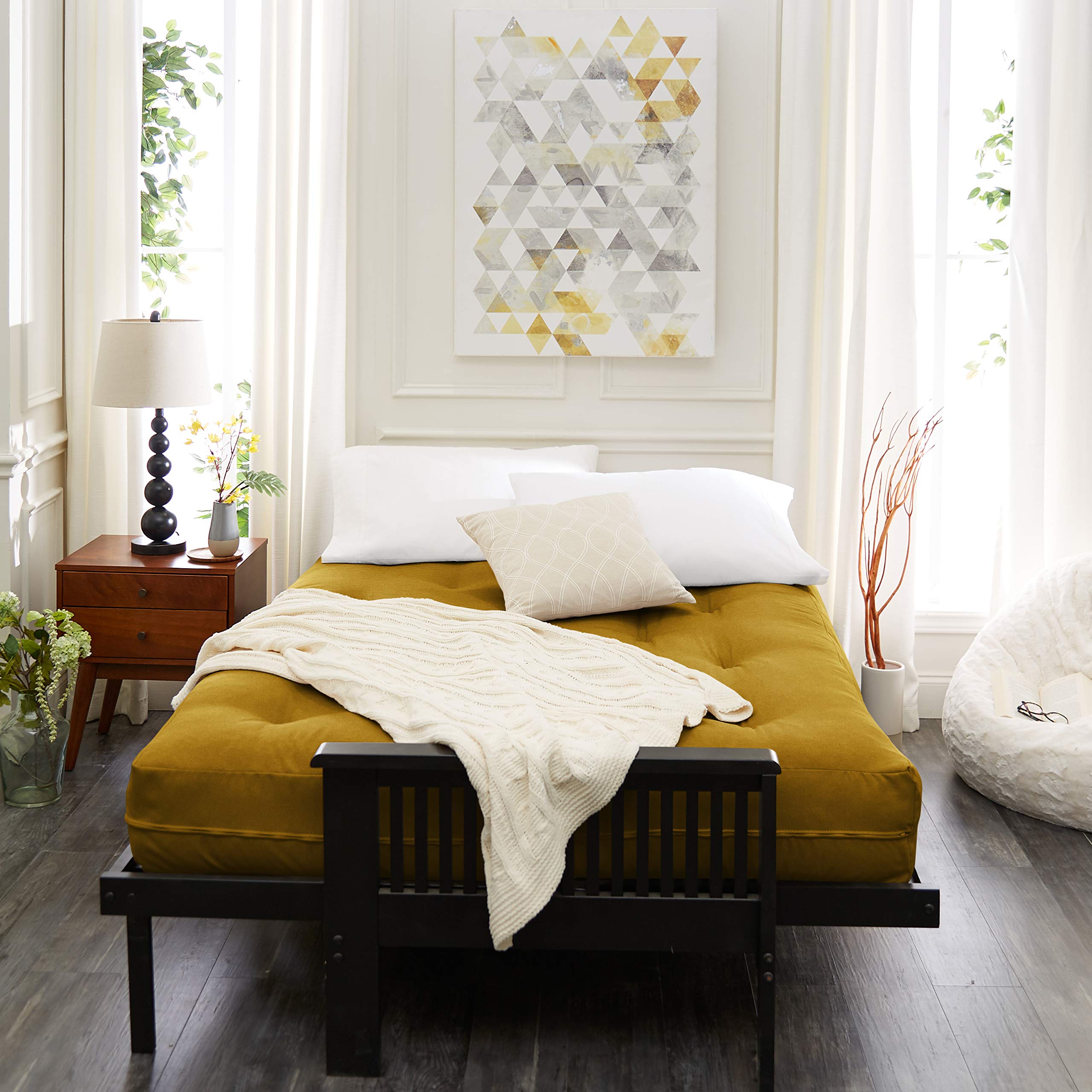 Trupedic 8-inch Queen Size Futon Mattress - Comfortable & Supportive for Guest Beds, Dorms, Small Apartments & Daytime Lounging