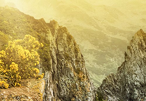 Artgeist Acoustic Canvas Wall Art - 40x20 Inch Nature Mountain Landscape Soundproofing Panels (Set of 5) with Acoustic Foam for Home & Office Decor - Perfect for Living Room, Bedroom & Studio Sound Absorption