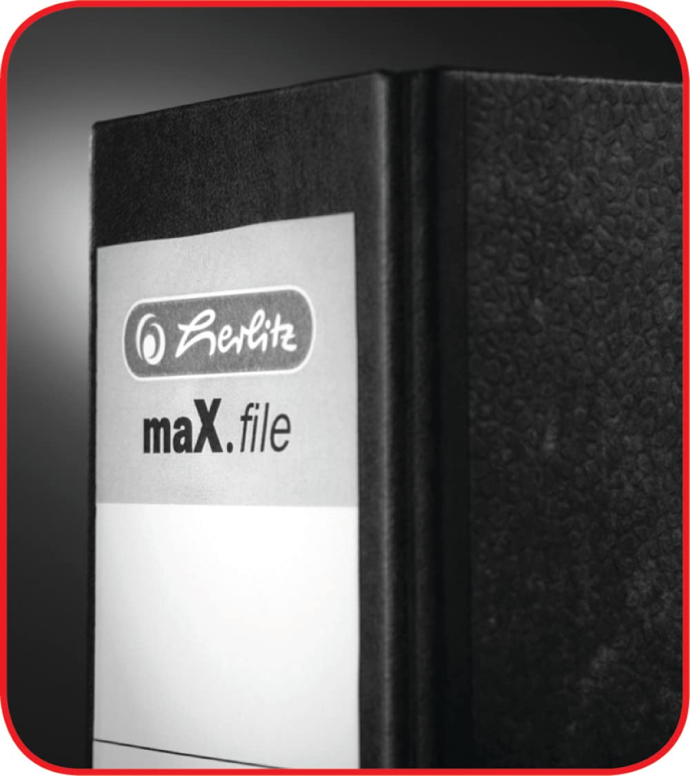 Max File Protect A5 Upright Lever Arch File - Black | Secure Document Storage for Office & Home Organization | Perfect for Contracts, Reports & Important Papers