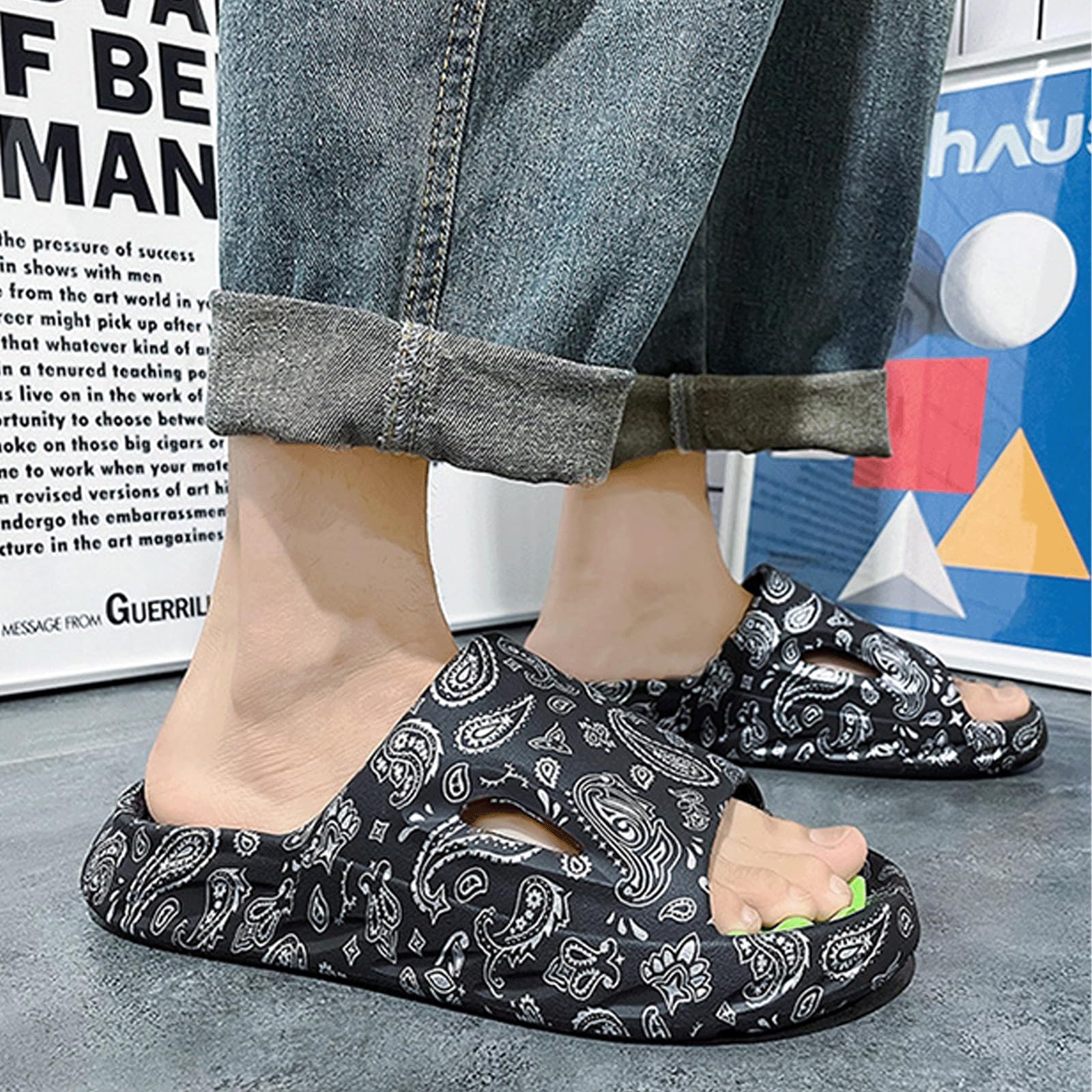 Comfortable Cloud Slides for Women & Men - Soft Pillow Slippers with Non-Slip Sole | Indoor/Outdoor House Shoes, Shower Sandals, Pool Slides for Relaxation at Home, Beach, or Gym