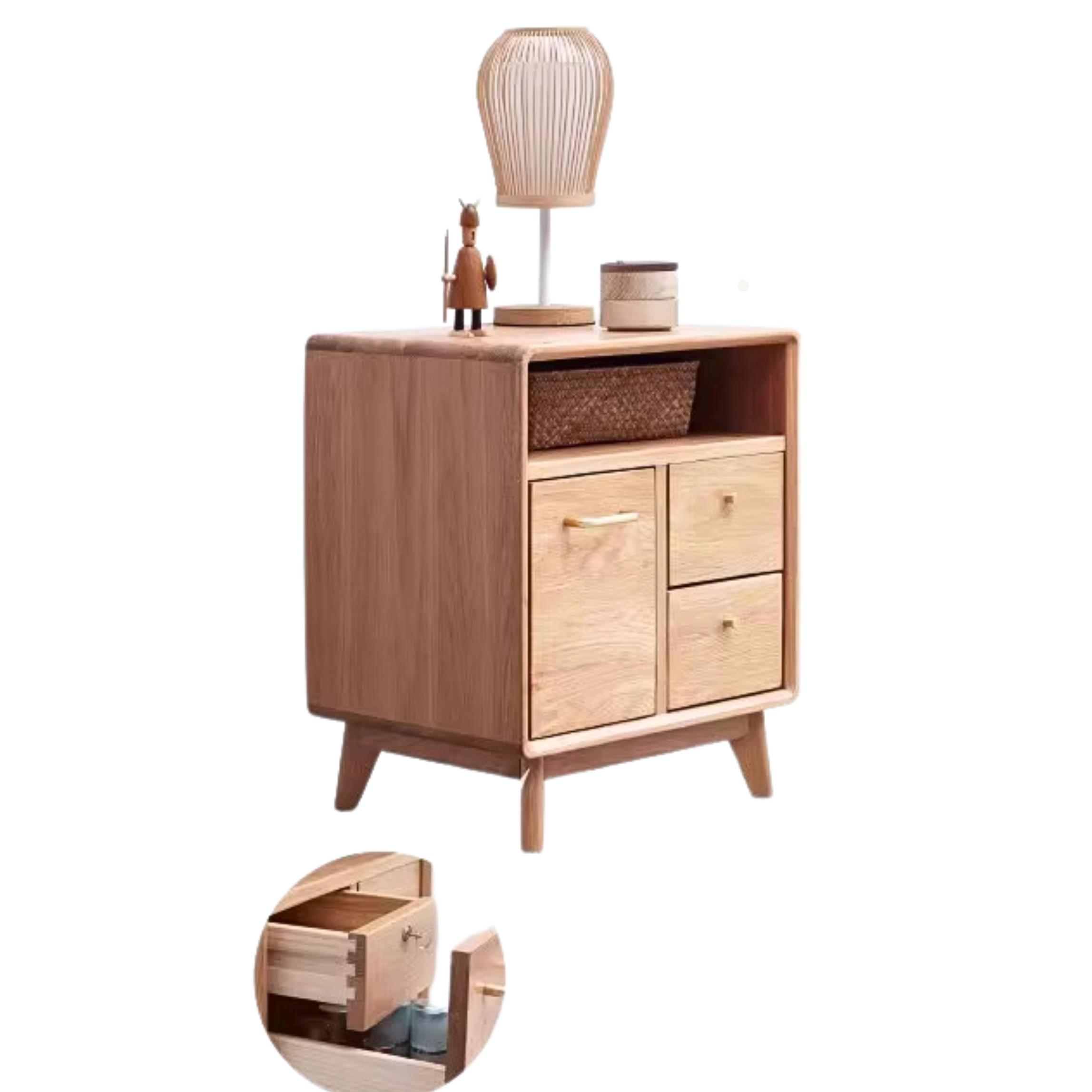 Solid Oak Wood Extendable Vanity Dressing Table with Mirror - Perfect for Bedroom Makeup & Jewelry Storage