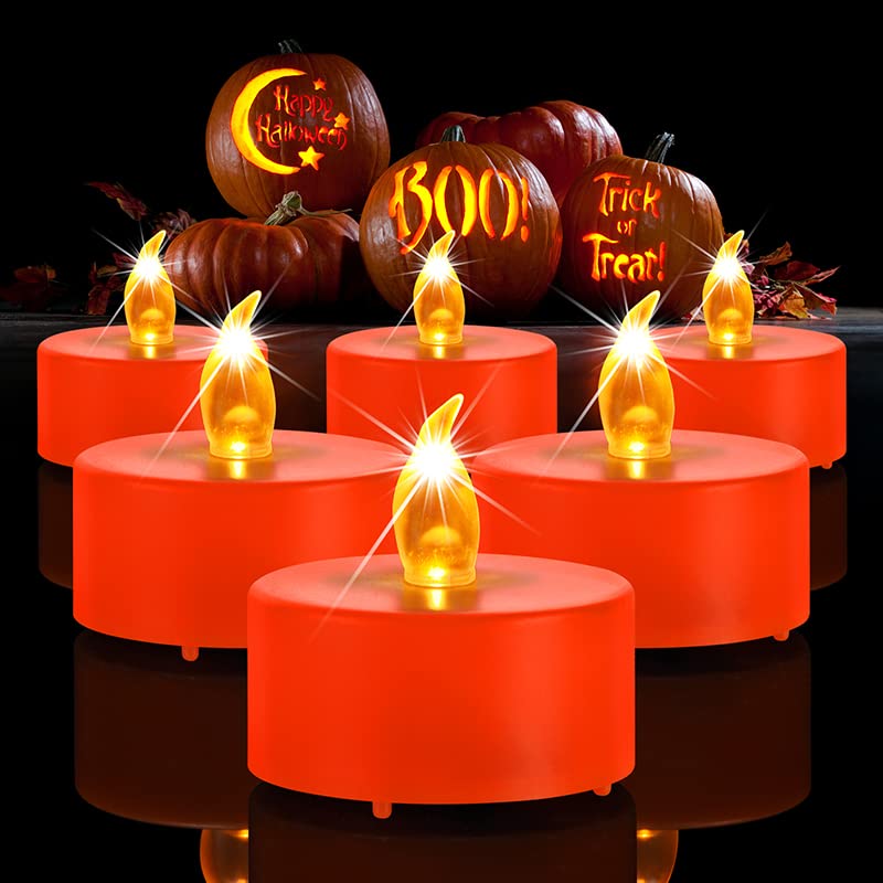 Flameless LED Tea Lights - 24 Pack Realistic Flickering Candles for Holiday Decor & Party