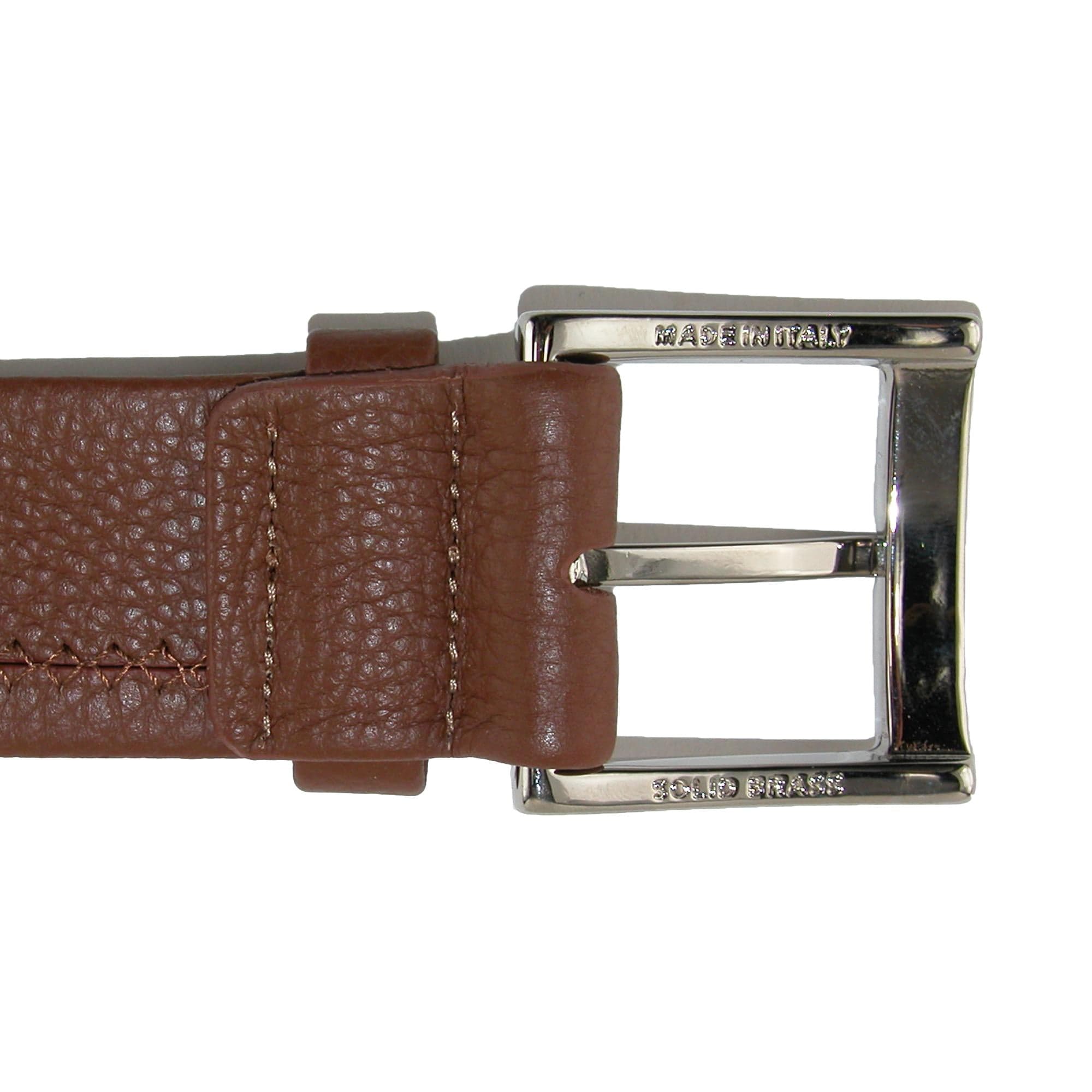 CrookhornDavis Men's Parma Buttercalf Grain Tubular Leather Dress Belt - Premium Formal & Business Attire Accessory for Office, Wedding & Special Occasions