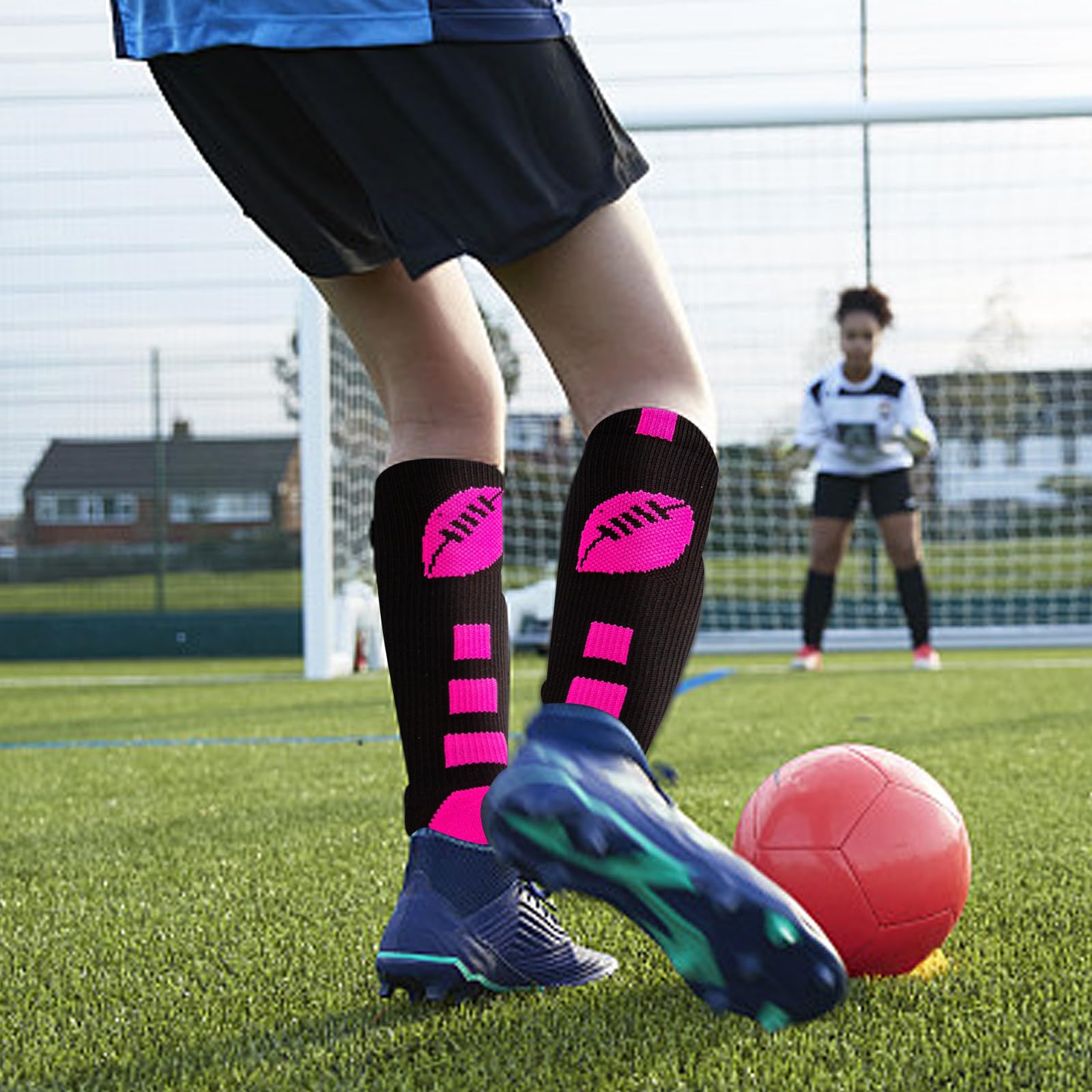 Pink Breast Cancer Awareness Thigh High Socks - Over the Calf Athletic Socks for Women & Men - Softball, Soccer, Football Players - Inspirational Cancer Support Gifts (Size S) - Perfect for Sports, Fundraisers & Survivor Support