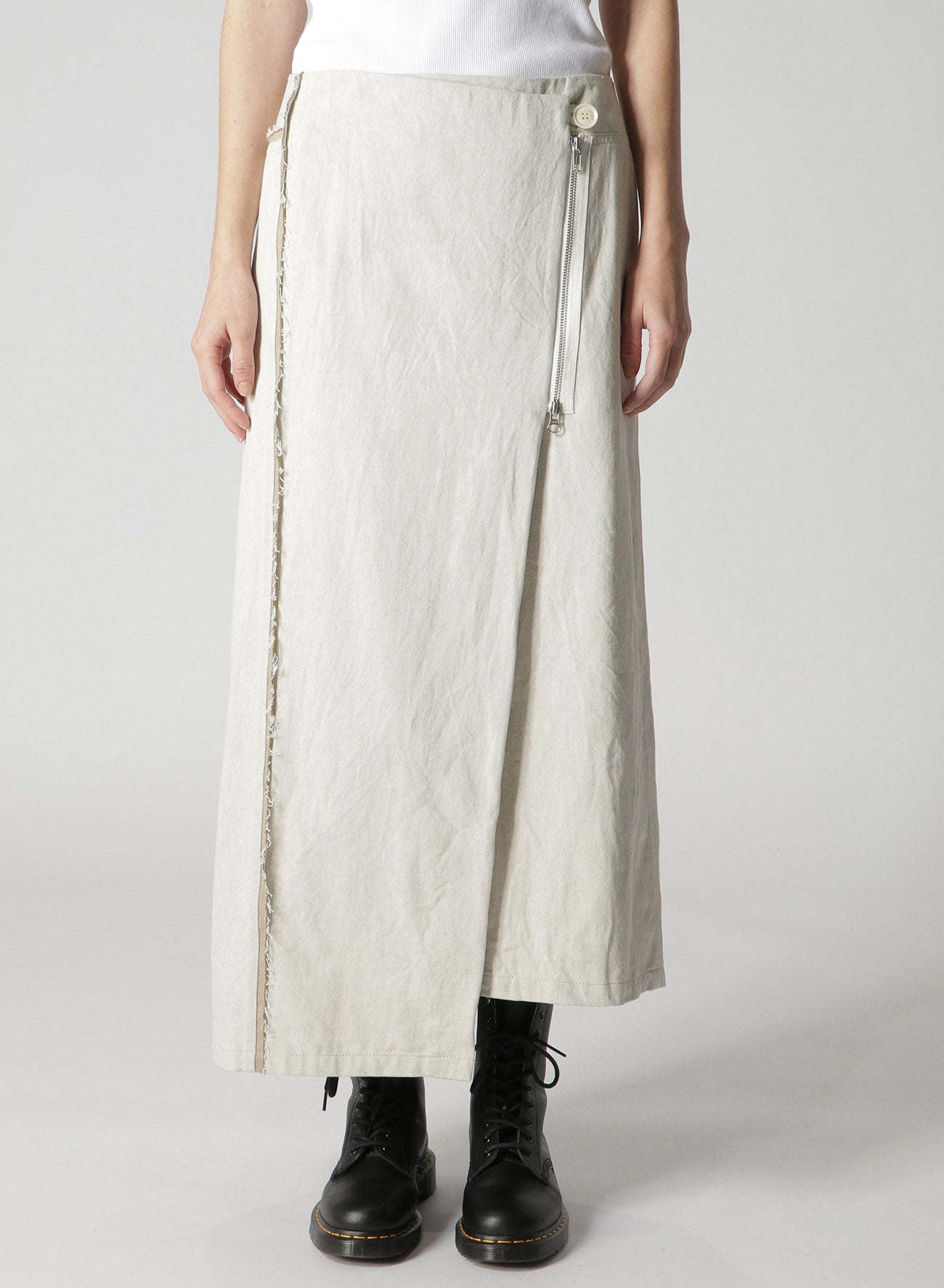 10oz Denim Wrap Skirt with Panels - Stylish & Comfortable Women's Fashion for Casual Outings & Summer Wear