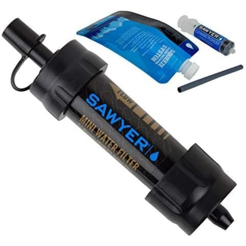 Sawyer Mini Water Filtration System - Portable & Lightweight Water Filter for Hiking, Camping, Travel, and Emergency Preparedness