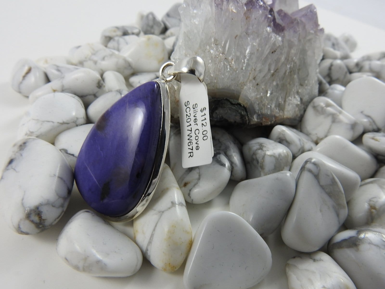 Charoite Sterling Silver Pendant Necklace - Natural Purple Gemstone Jewelry for Women | Perfect for Gifts, Special Occasions & Everyday Wear