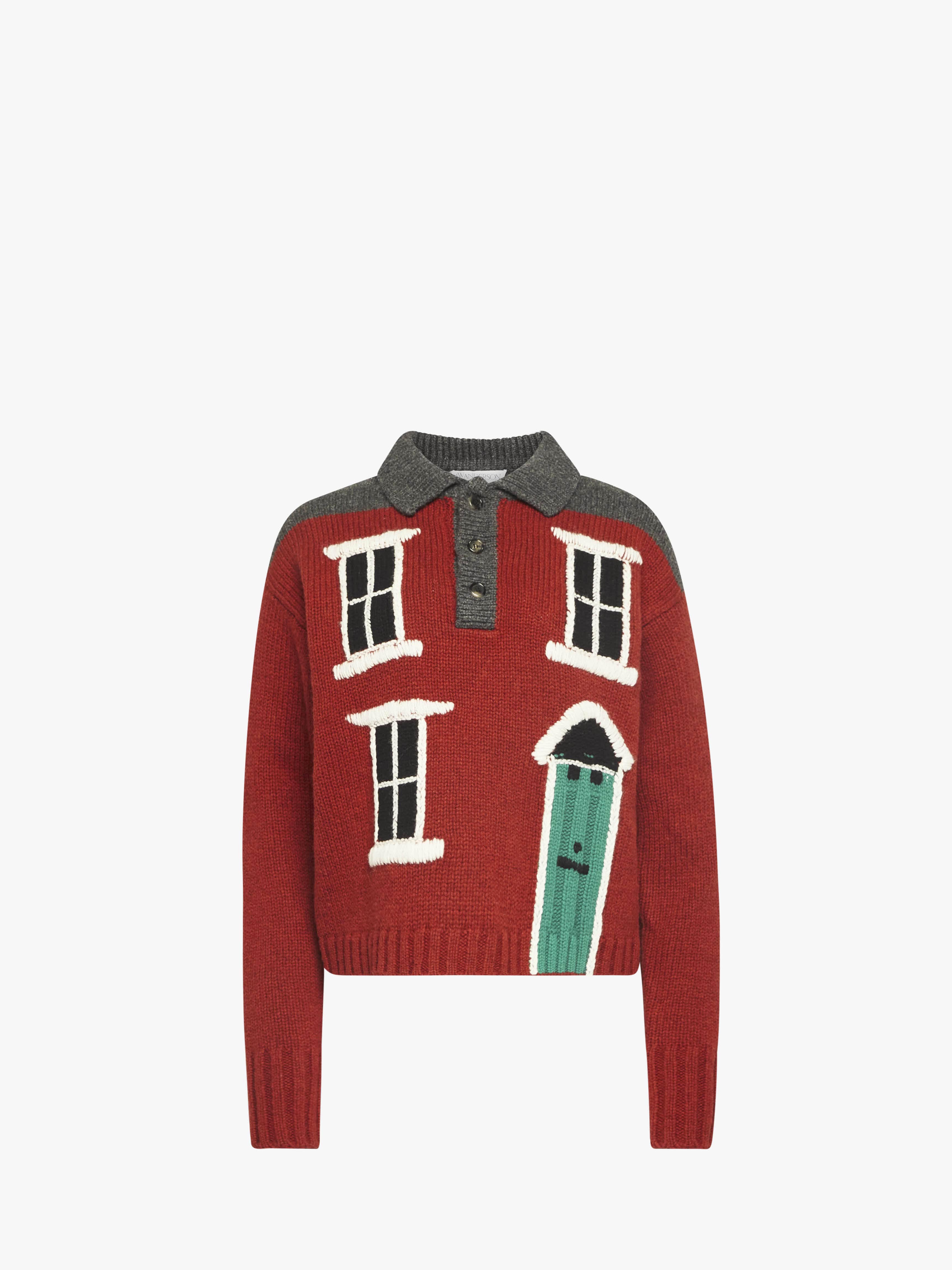 CL HOUSE Men's Polo Jumper Sweater Dark Brown KW1405YN0413 - Comfortable Casual Wear for Office & Outdoor Activities