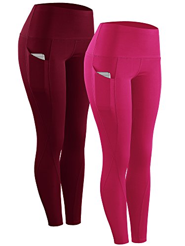 9017 Yoga Pant 2 Pack:red,rose Red
