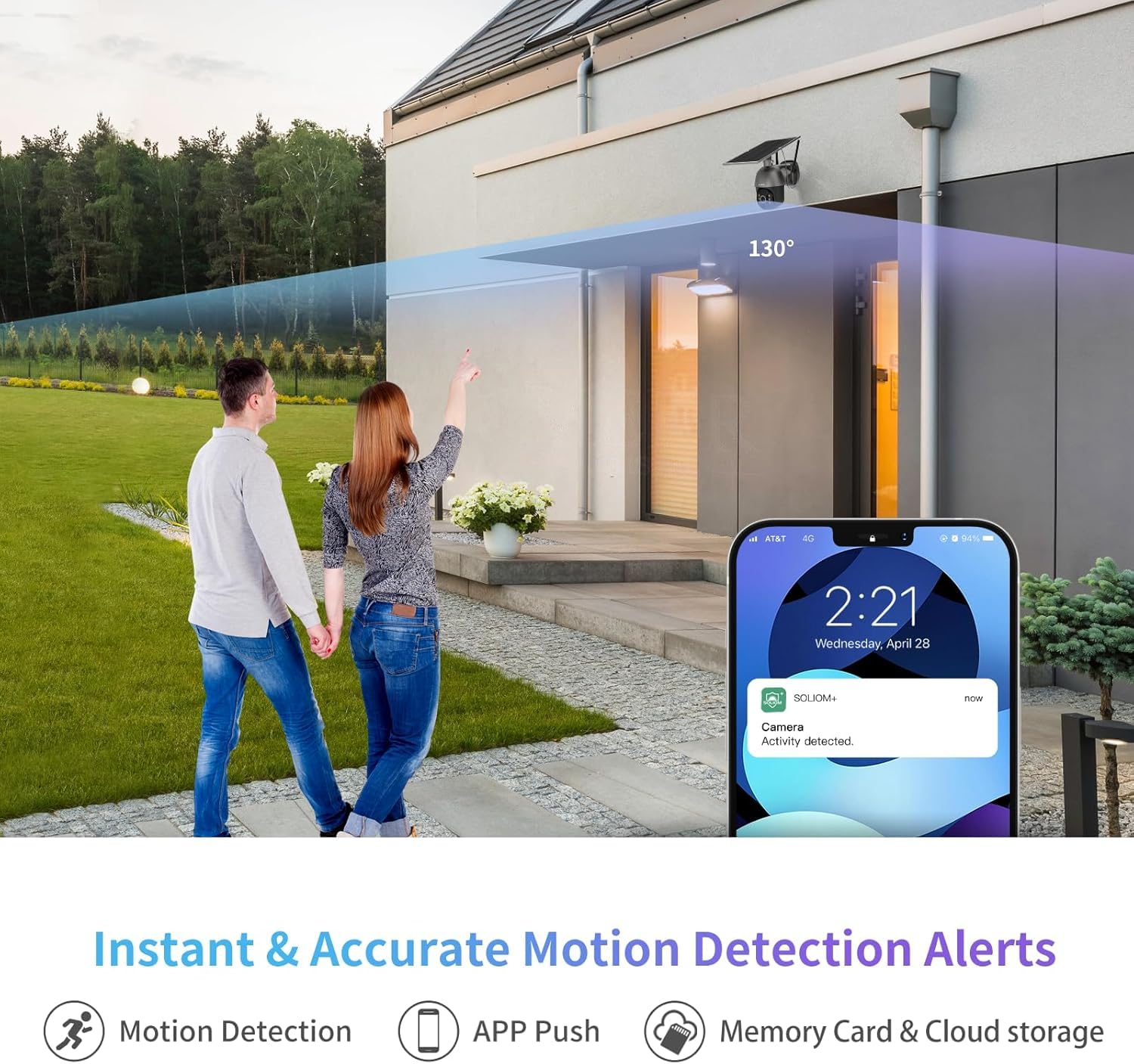 SOLIOM S600 3G/4G LTE Outdoor Solar Security Camera - Wireless 360° Pan Tilt, 1080p Night Vision, 2-Way Audio, PIR Motion Sensor, No WiFi Needed - Perfect for Home, Farm & Business Surveillance (Euro Version)