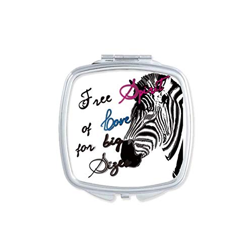 DIYthinker Portable Double Sided Compact Mirror with Animal Print Design - Perfect for Makeup, Travel, and Handbag Essentials