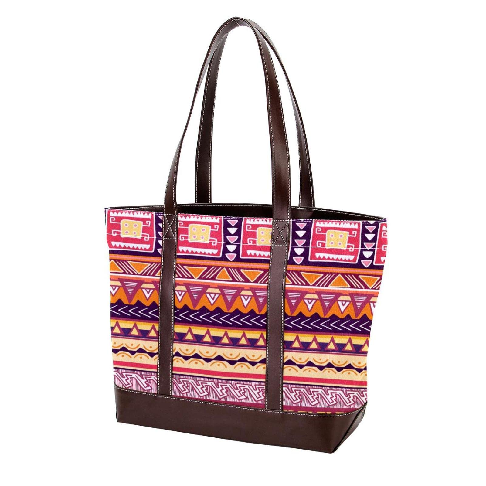 Stylish Animal Print Tote Bags for Women - Large Leather & Canvas Shoulder Bags, Top Handle Satchel Purses - Perfect for Work, Travel & Everyday Use