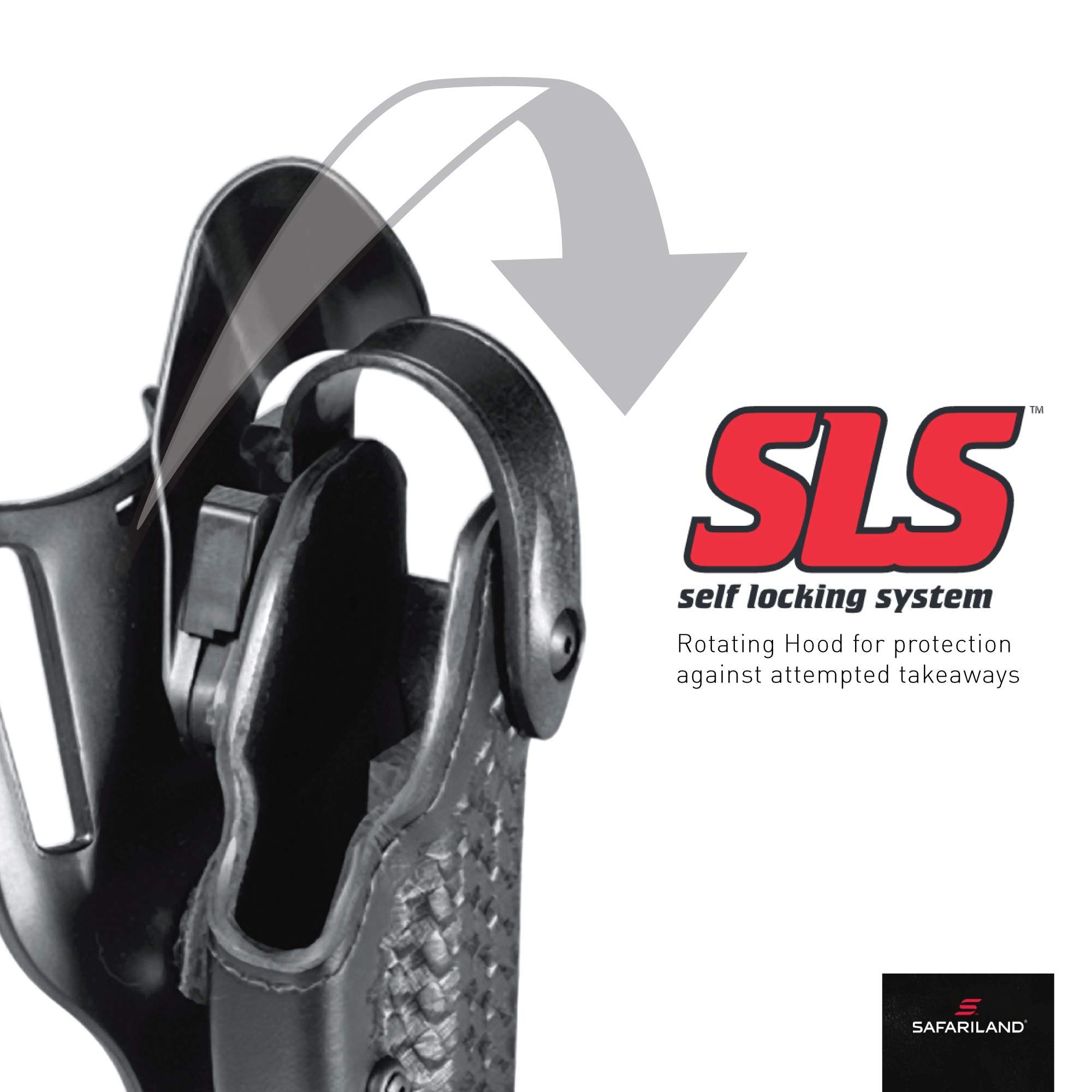 Safariland 7280 SLS Level 2 Retention Duty Holster - Mid Ride Right Hand for Police & Security Professionals | Tactical Duty Gear for Law Enforcement & Concealed Carry