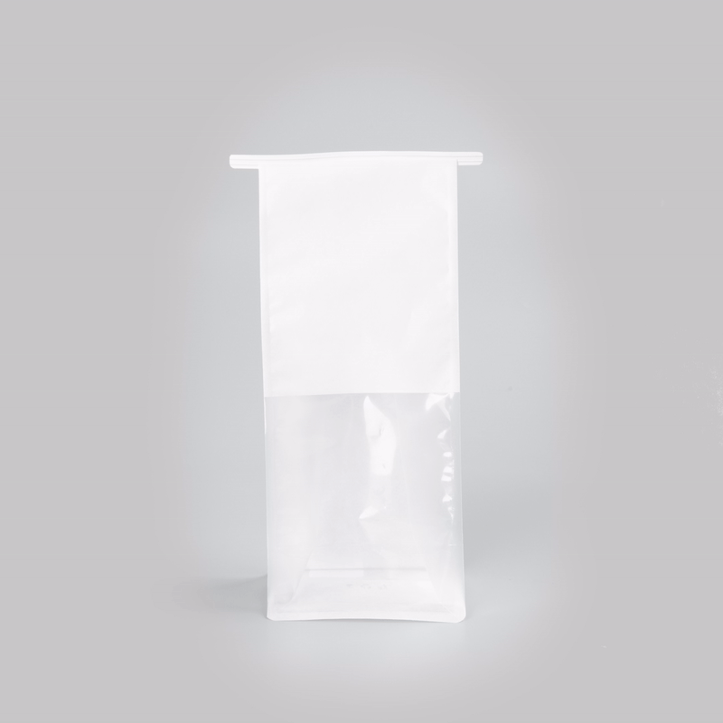 Premium White Cotton Paper Tin Tie Bags with Clear Window - 5