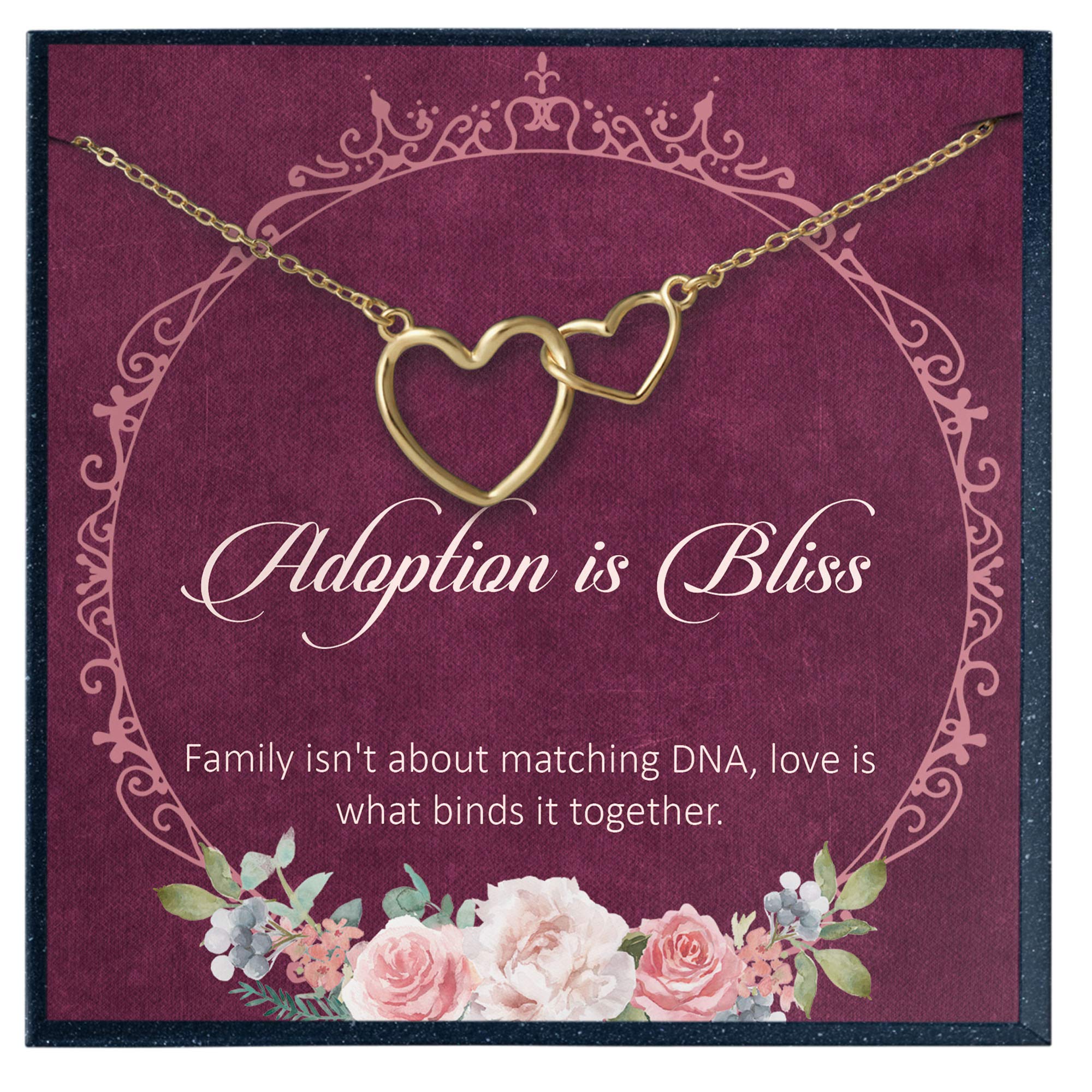 Adoption Necklace for Adoptive Moms - Heartfelt Gift for Adoptive Parents, Unbiological Mothers & Children - Perfect for Mother's Day, Adoption Anniversaries & Family Celebrations