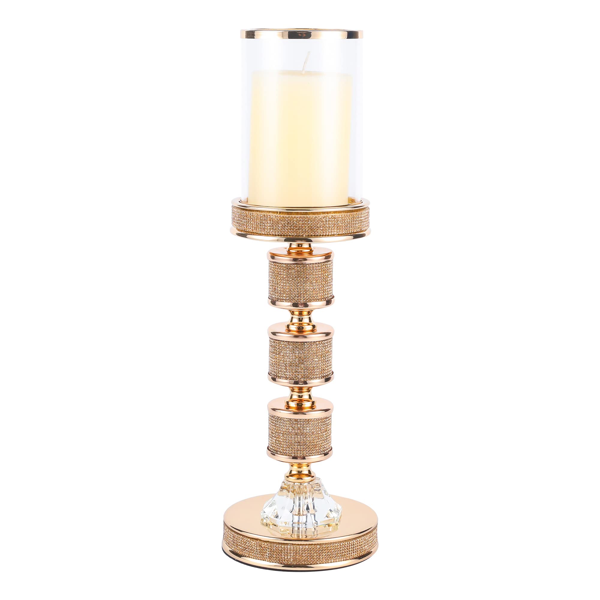 Hanjue Crystal Rhinestone Candle Holder for 3