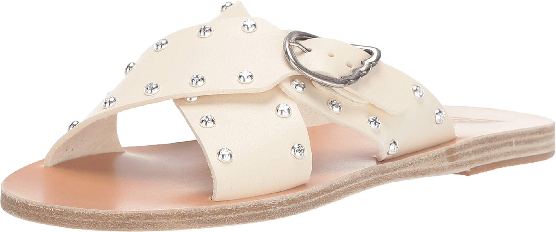 Authentic Ancient Greek Sandals - Pella Rivets Leather Sandals for Women | Handmade Gladiator Style Footwear for Summer, Beach & Boho Fashion