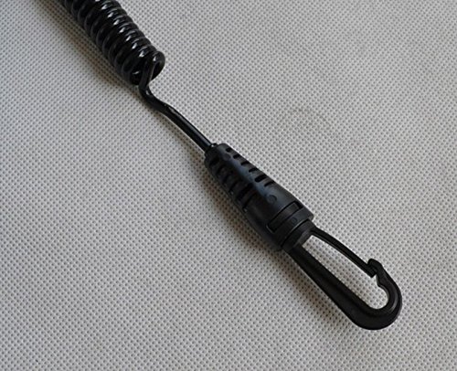 Premium Coiled Paddle Leash with Compass for Kayaking, Canoeing & Fishing - Secure Your Paddle or Fishing Rod - Perfect for Outdoor Water Sports & Adventure Activities