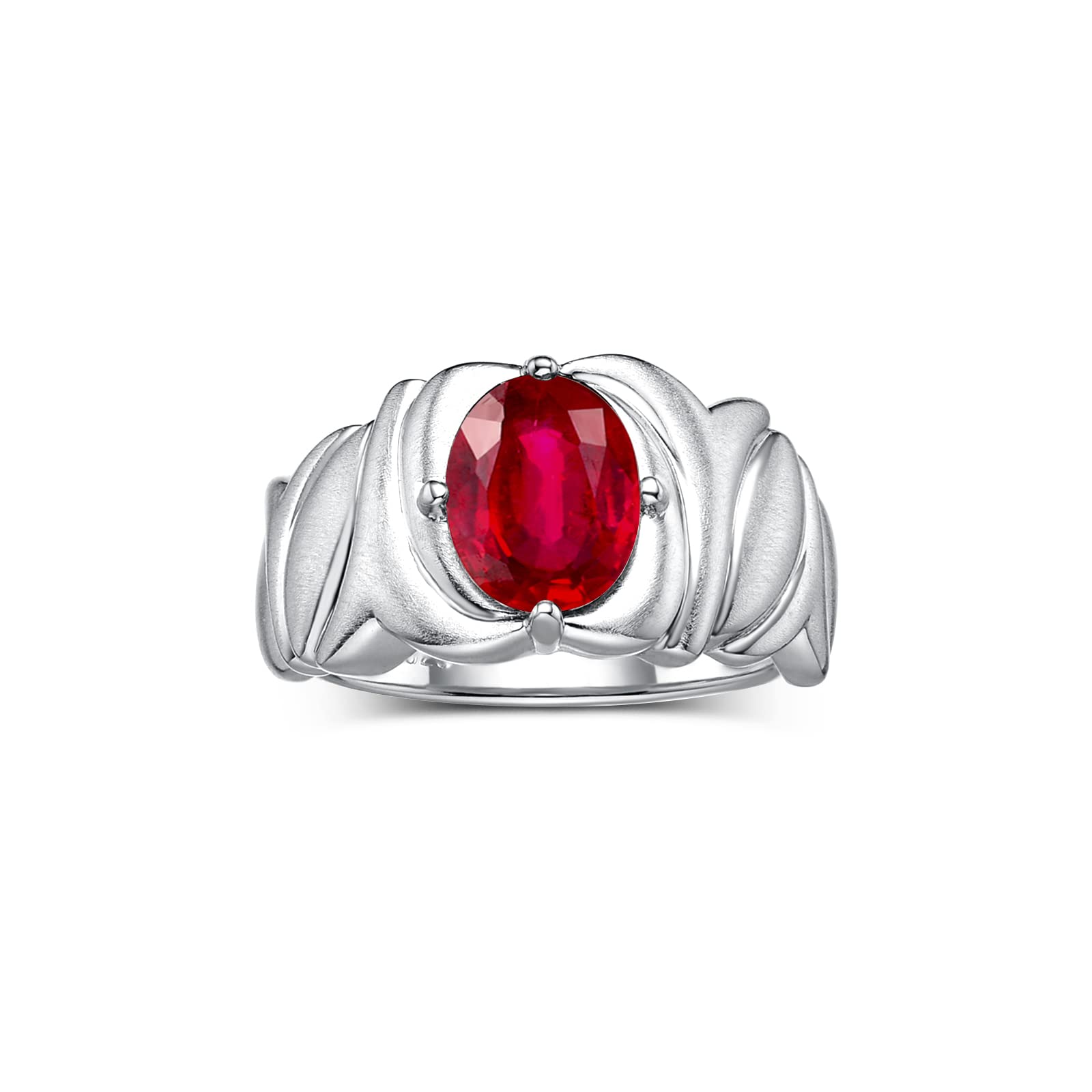RYLOS Sterling Silver Solitaire Ring for Women - 9X7MM Oval Gemstone with Satin Finish Band, Size 5-13 | Elegant Jewelry Gift for Her, Perfect for Weddings, Anniversaries & Special Occasions