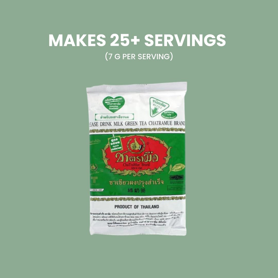 Premium Thai Green Tea Bags - 40 Count, Authentic & Aromatic for Iced Tea, Bubble Tea & Relaxation - Perfect for Home, Office & Gifting