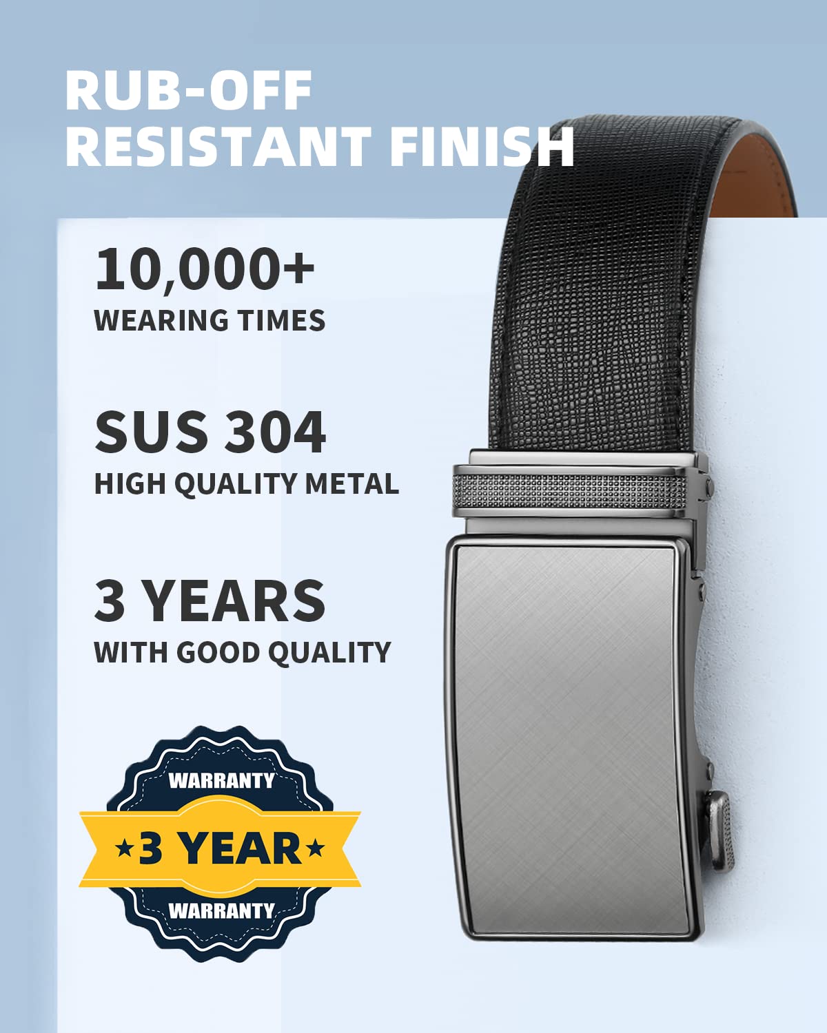Premium Men's Ratchet Dress Belt - 1 3/8