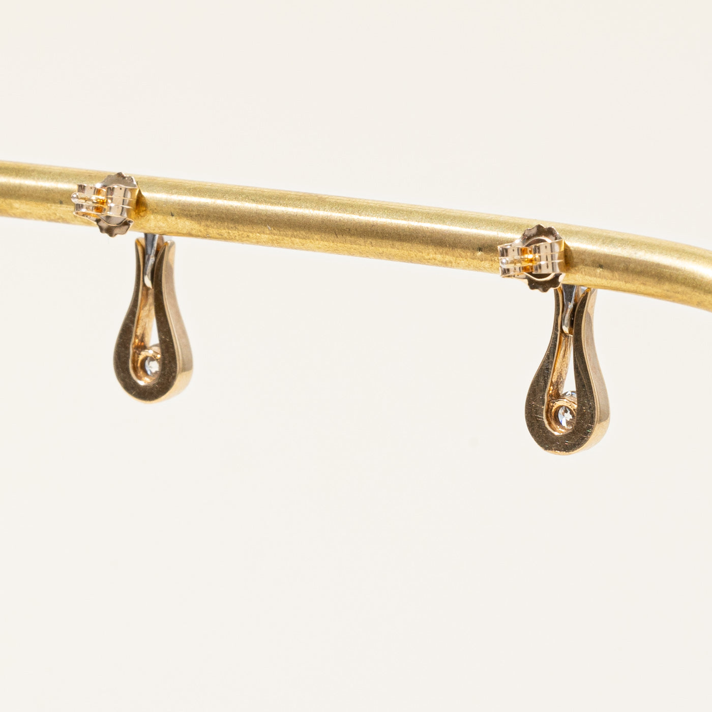 Two Tone Gold Diamond Earrings 0.23ctw - Elegant 14K White & Yellow Gold Stud Earrings for Women - Perfect for Weddings, Anniversaries & Special Occasions