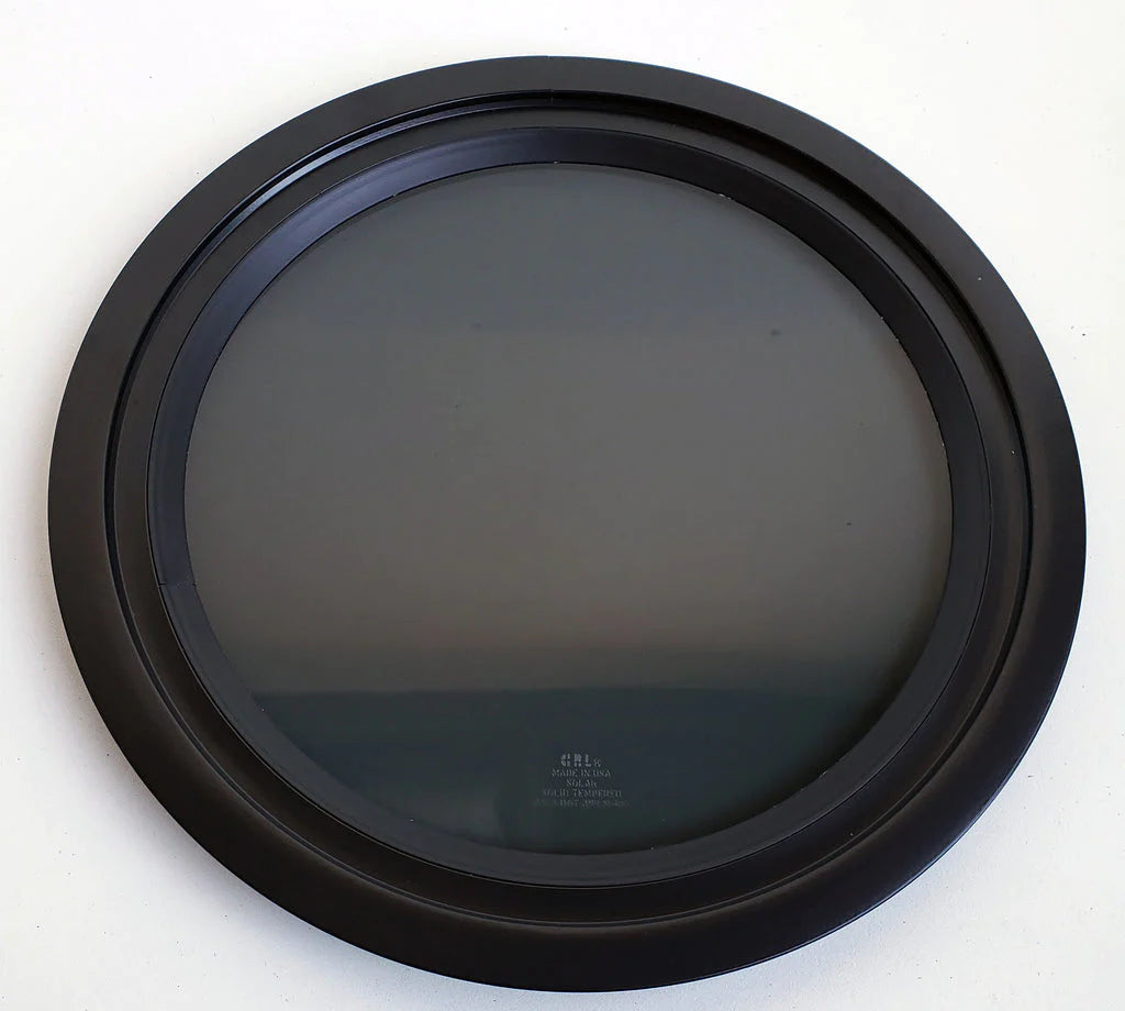 CRL 12 Round Porthole Van Window - Marine & RV Replacement Glass for Boats, Campers & Vehicles - Waterproof & Durable Design