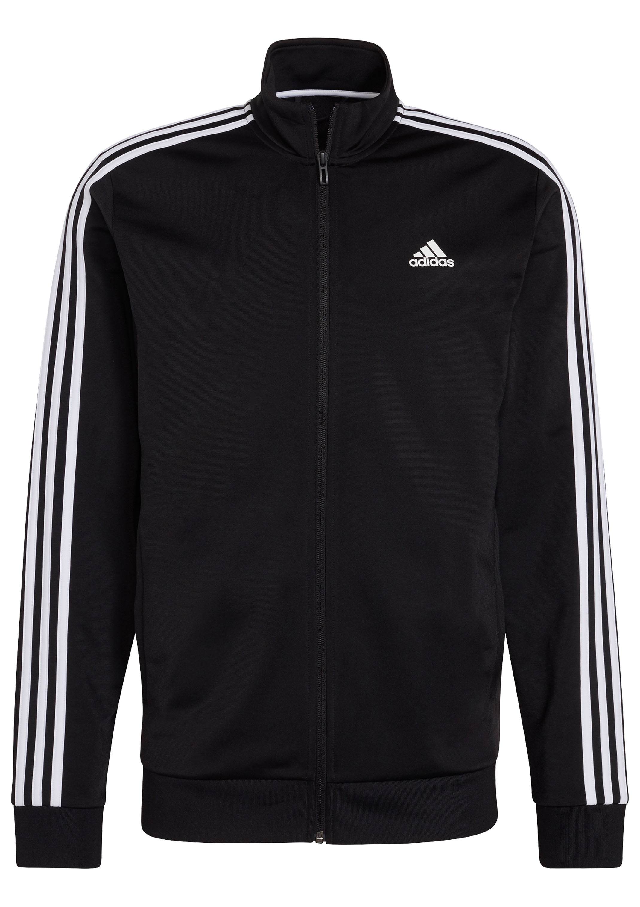 Adidas Men's Warm Up Tricot Jacket - Black | Lightweight Running Jacket for Training & Gym | Perfect for Jogging, Workouts & Outdoor Sports