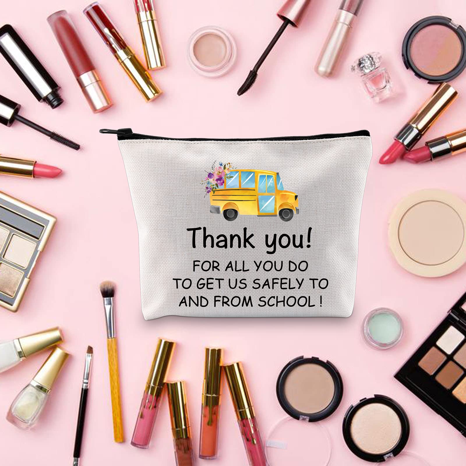 TOBGBE Bus Driver Gift - Makeup Bag for Retirement & Appreciation - Safe Travel Essential