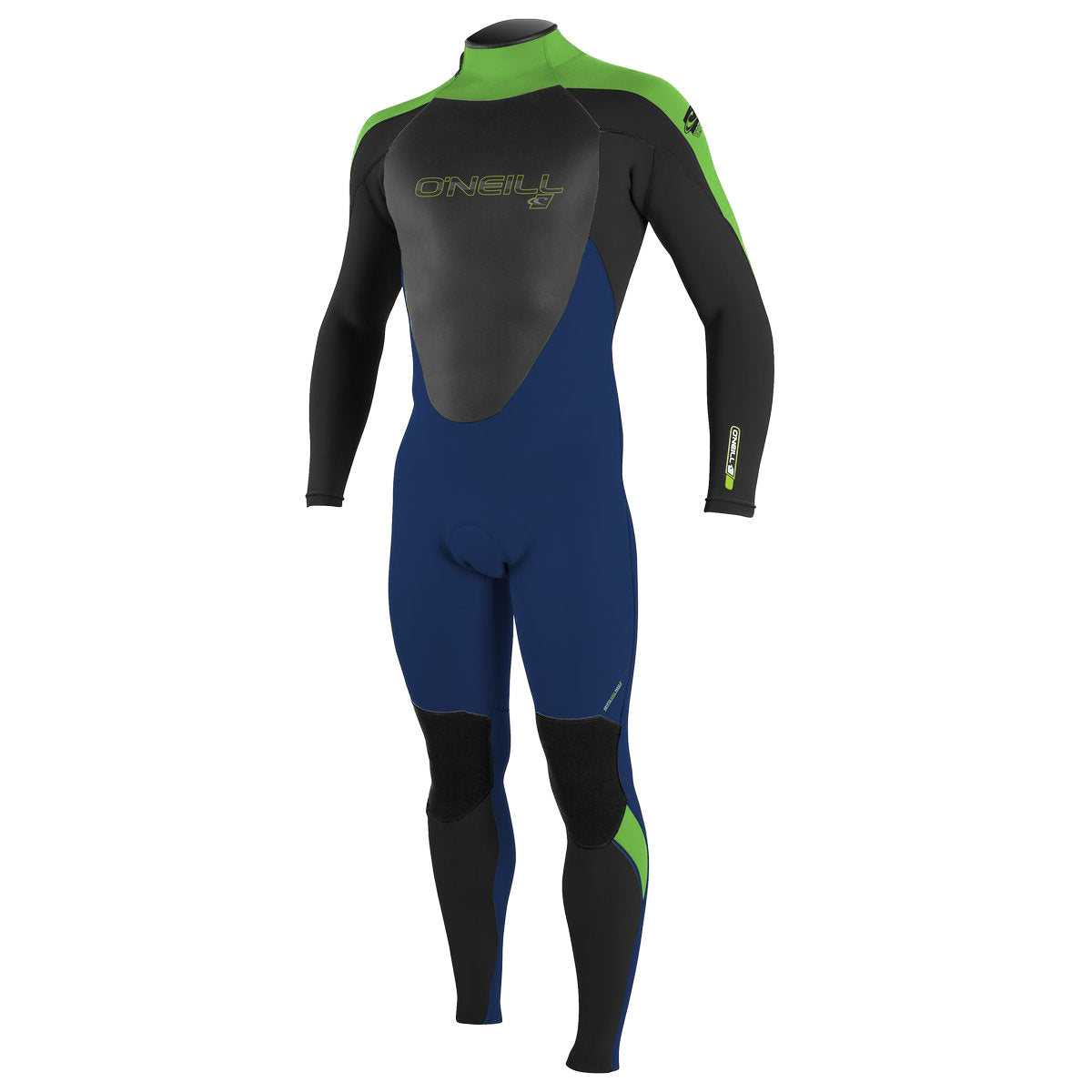 O'Neill Epic 4/3 Youth Full Back Zip Wetsuit - Navy/Black/Neon - Surfing, Diving & Water Sports Gear for Kids