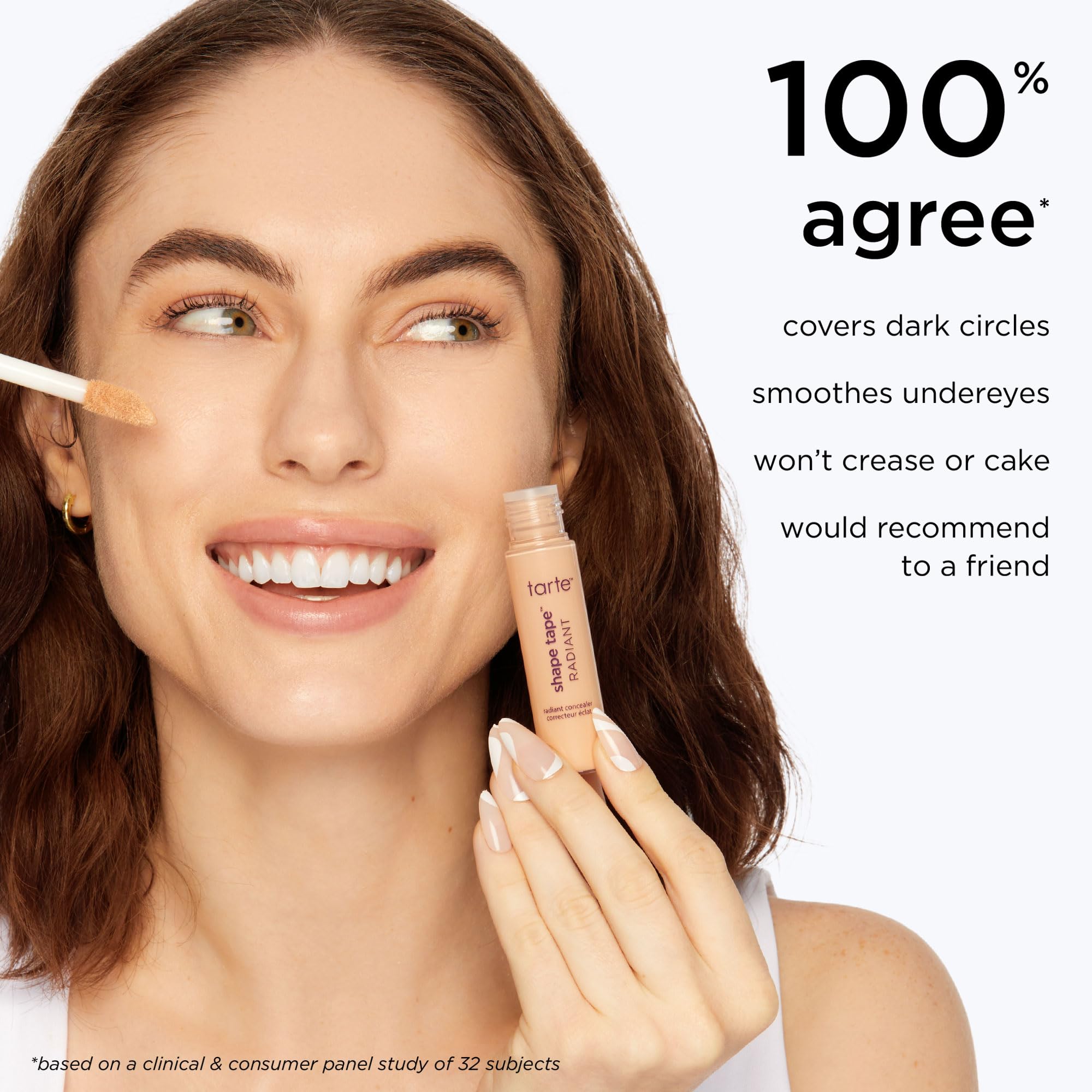Tarte Shape Tape Radiant Medium Coverage Concealer - 35N Medium (Neutral Undertone) | Flawless Under Eye Brightening & Blemish Covering for Day & Night Makeup