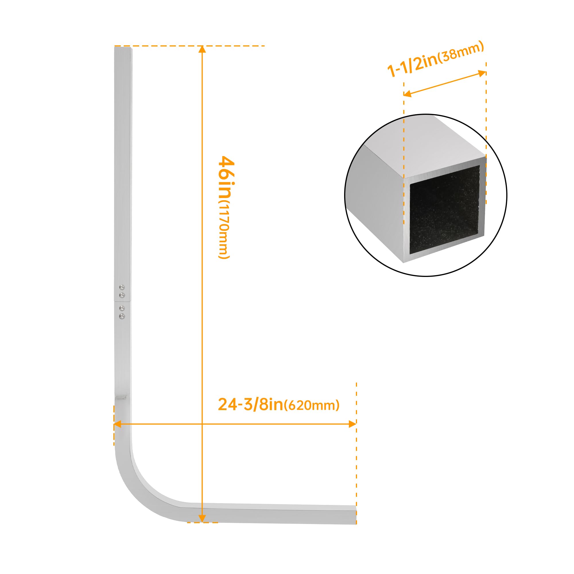 HECASA 2PCS Aluminum Boat Trailer Guide On Poles 1-1/2