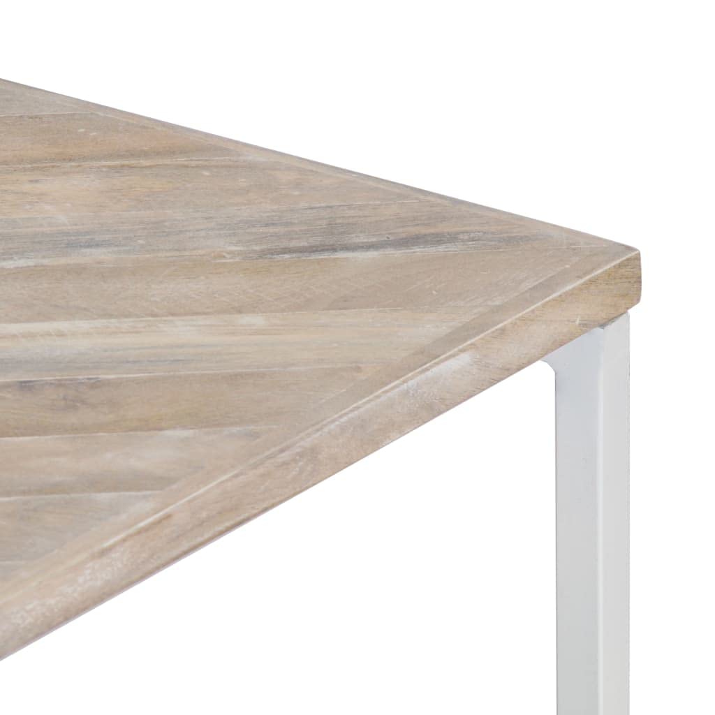 43.3 Inch Square Coffee Table - Solid Mango Wood Living Room Center Table with 14.1 Inch Height - Modern Couch Side Table for Home Office, Waiting Room & Living Room Decor - Perfect for Entertaining Guests & Relaxing