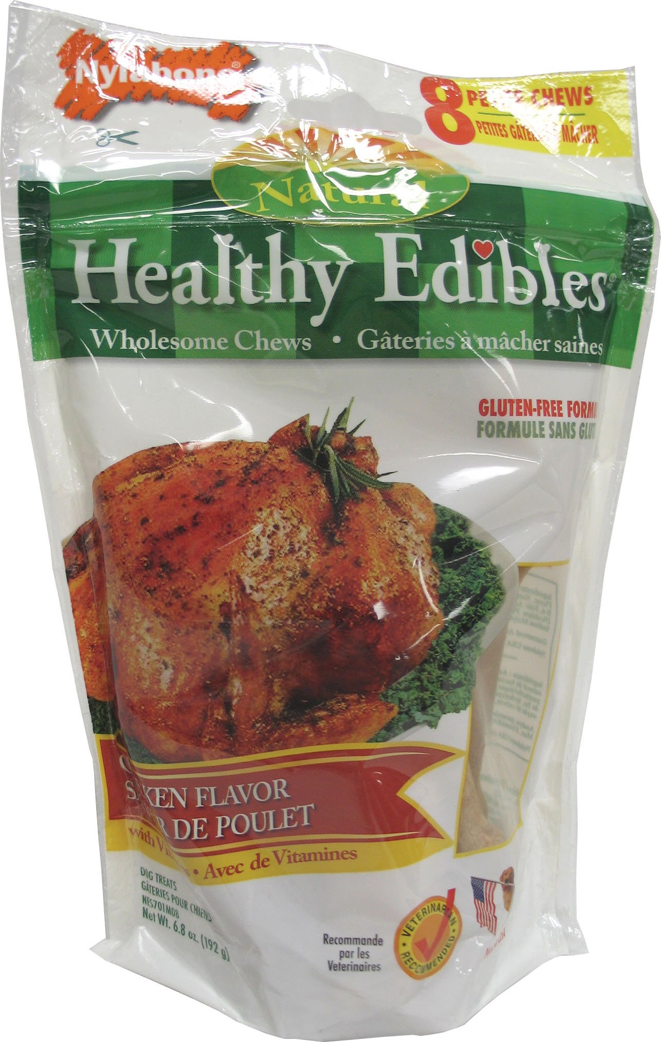 Nylabone Healthy Edibles Wholesome Dog Chews - Chicken Flavor Petite (3.75