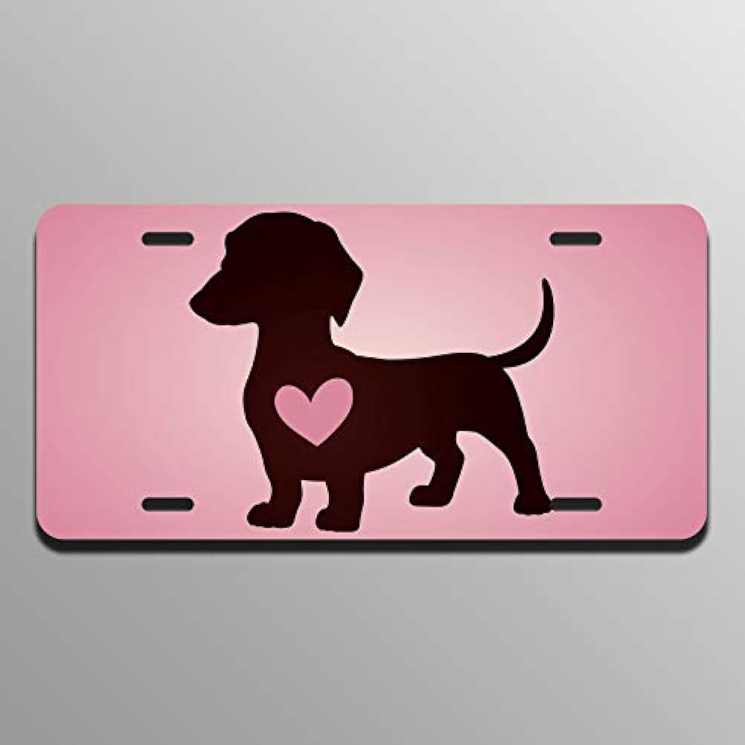 Funny Dachshund Chiweenie Love Heart Printed Vanity Front License Plate Tag - Cute Dog Lover Gift for Car & Truck - Perfect for Pet Owners, Animal Enthusiasts & Unique Auto Accessories